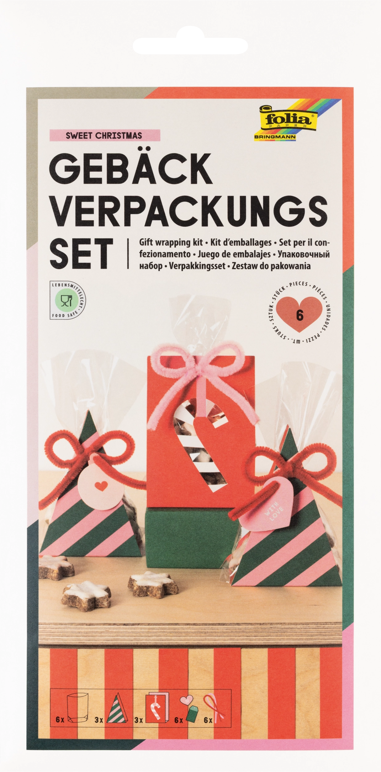 Gift Wrapping Kit, Sweet Christmas, 6 pieces