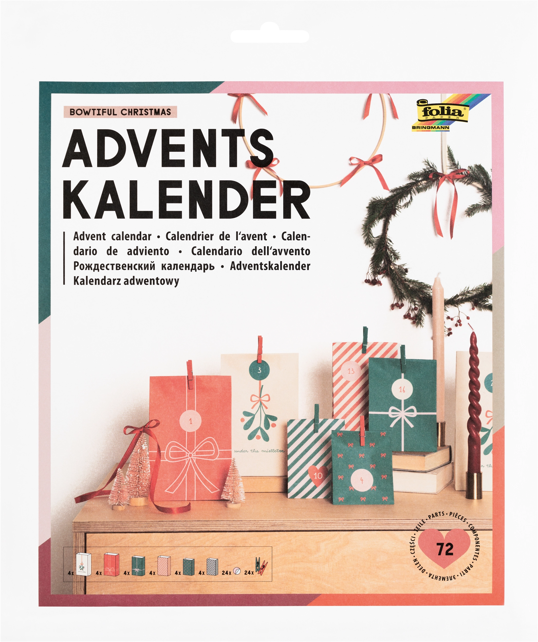 Adventskalender, Bowtiful Christmas, 72 Teile