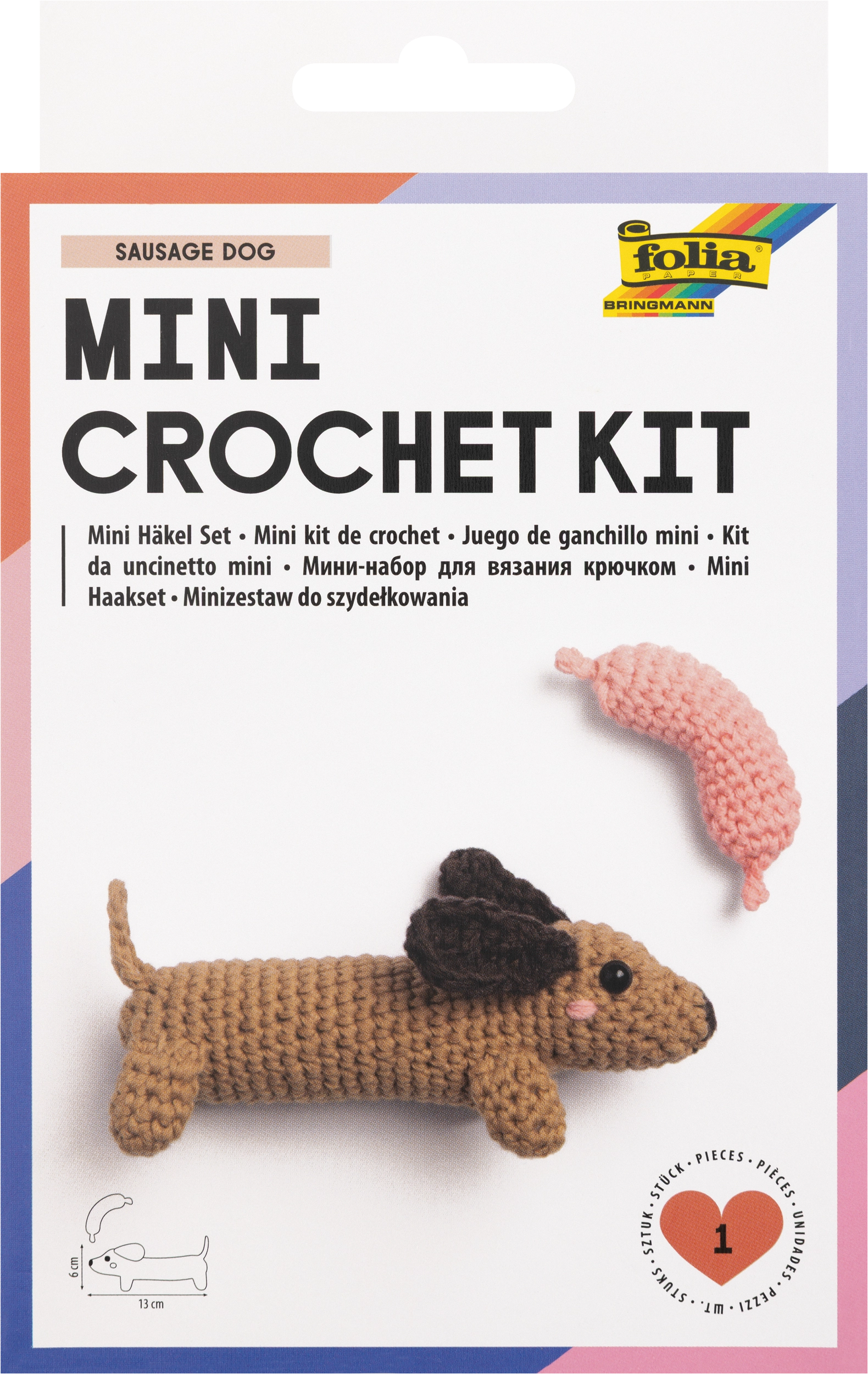 Mini Crochet Kit, Sausage Dog
