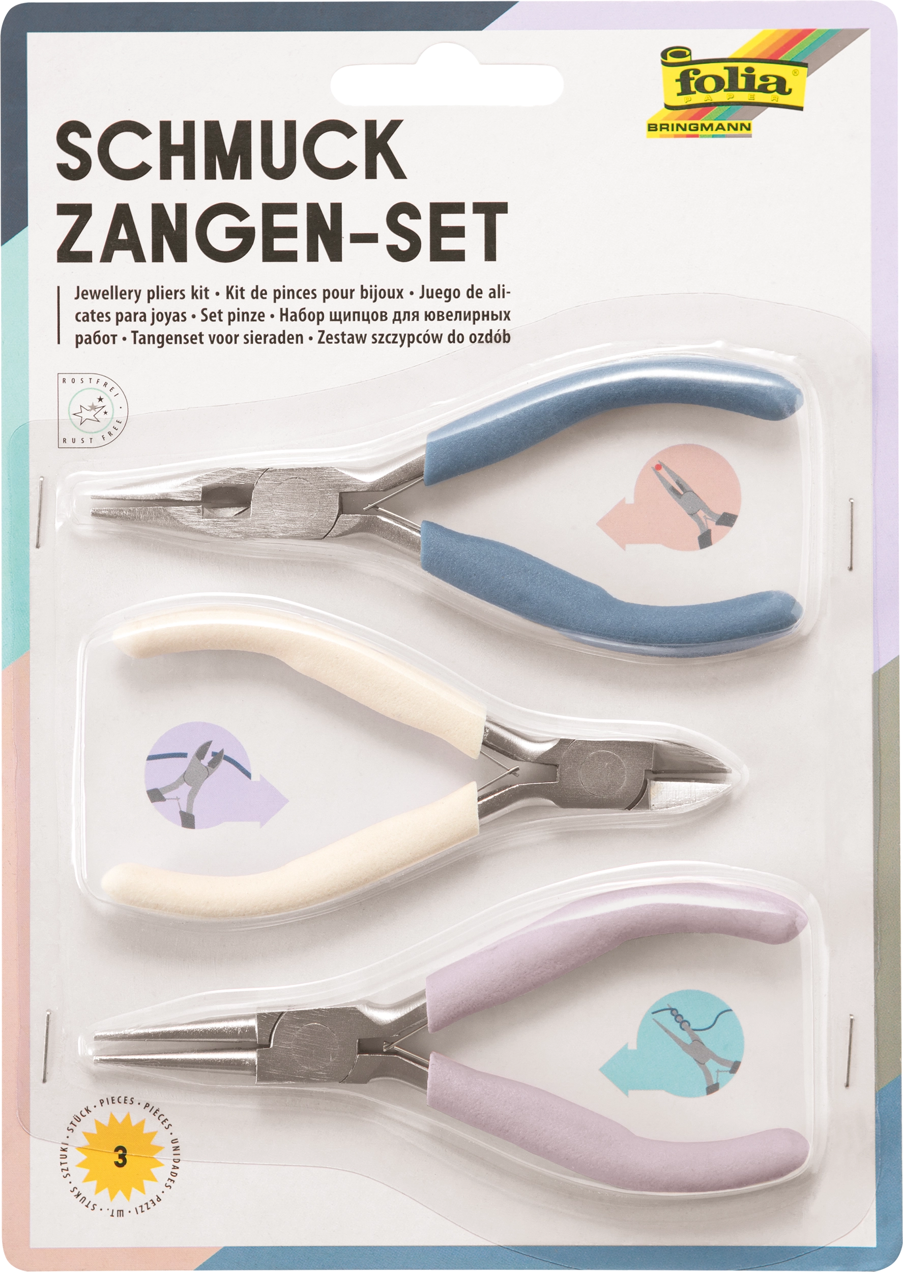 Schmuckzangen-Set, 11,5 cm, 3 Zangen