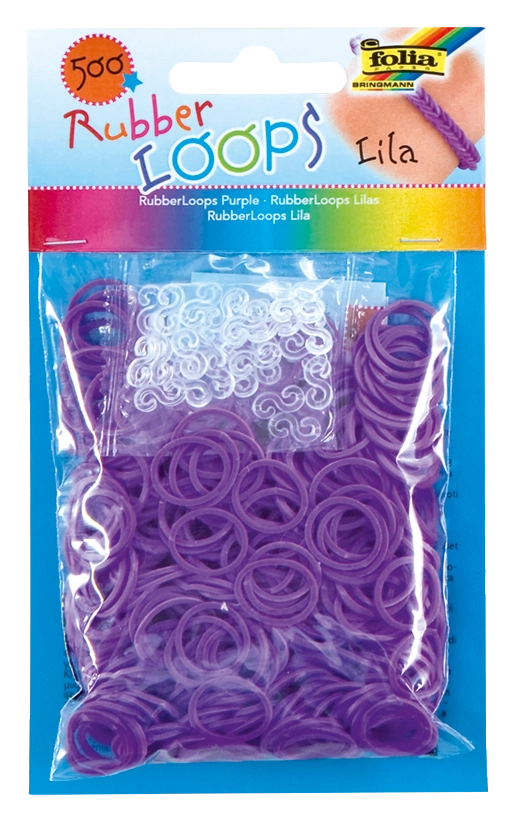 Rubber Loops, Lila, 500 Stück