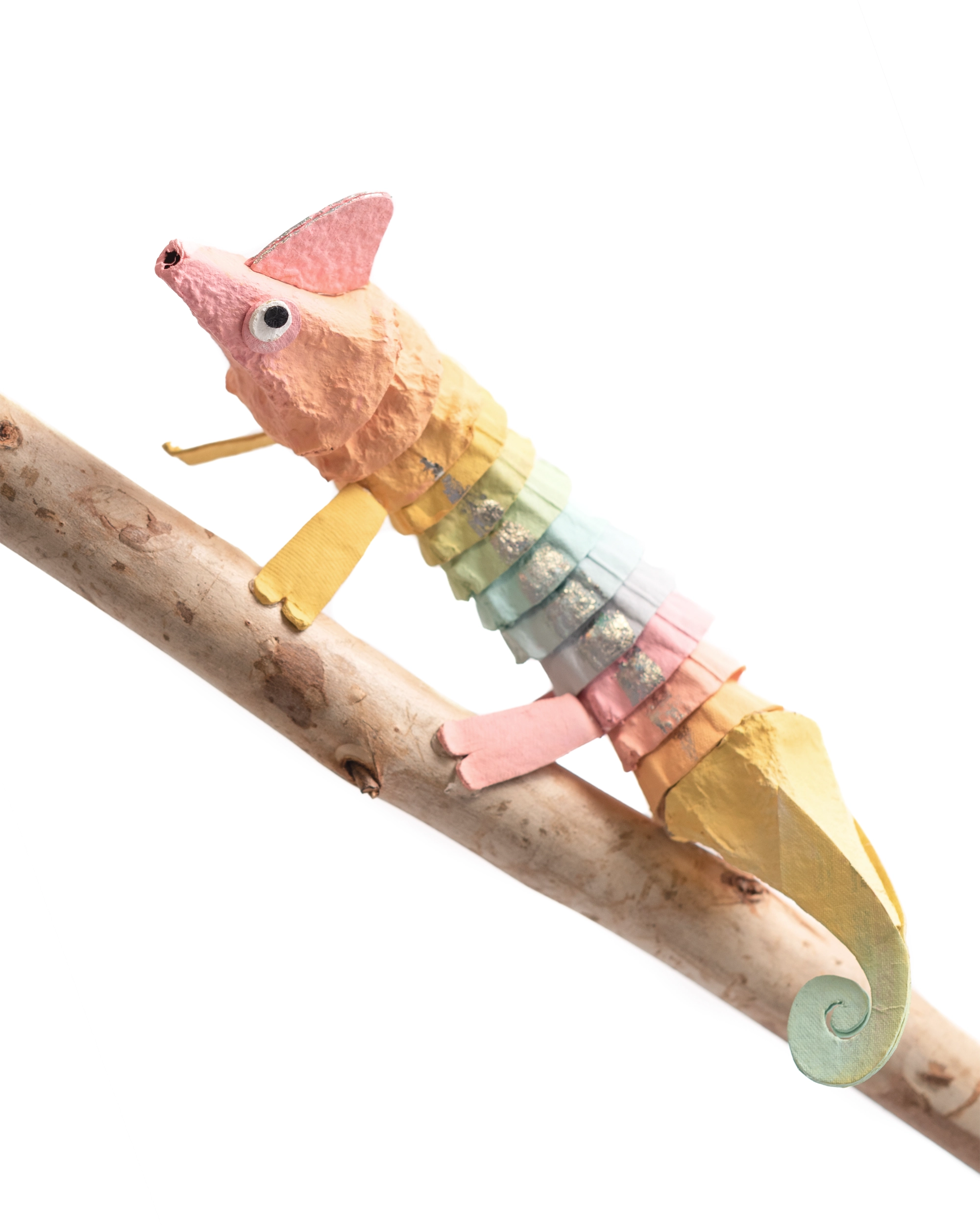 Upcycling DIY Chamäleon aus Eierkartons