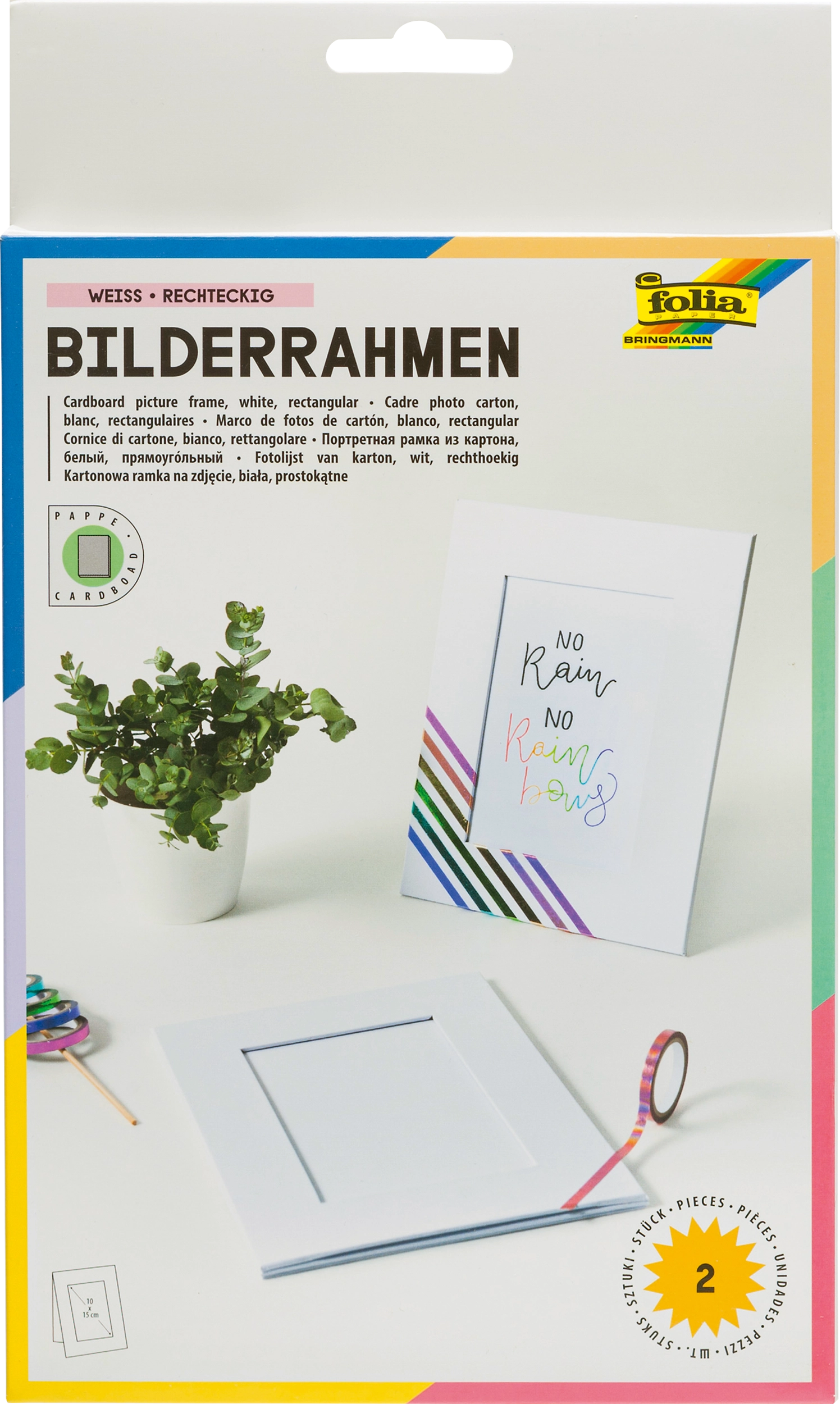 Bilderrahmen, Weiß, Rechteckig, 16,5 x 21,5 cm, 2 Stück