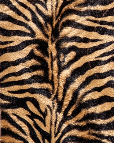 Animal Fur Plush, Tiger, 3 sheets, with individual EAN