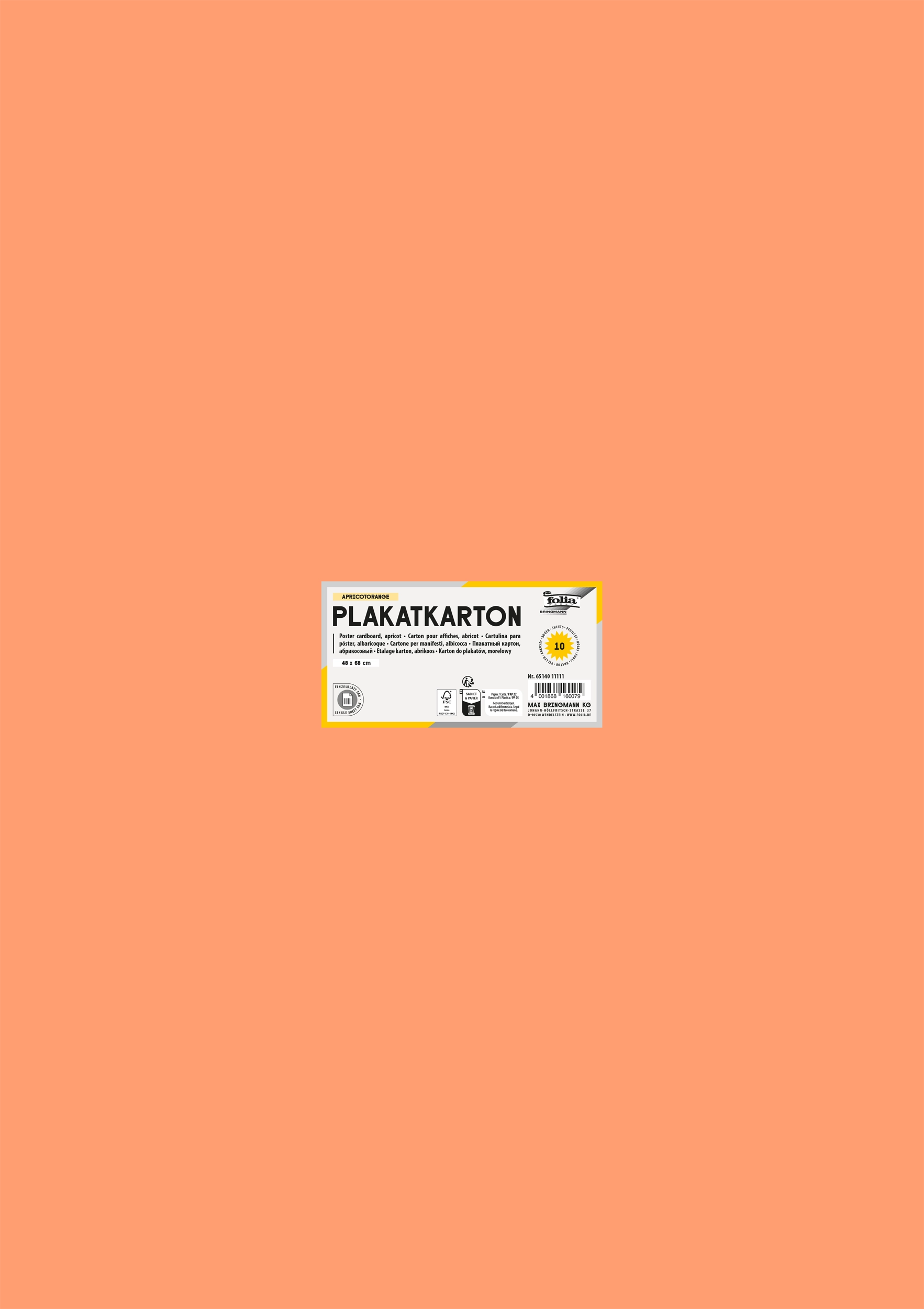 Plakatkarton, Apricotorange