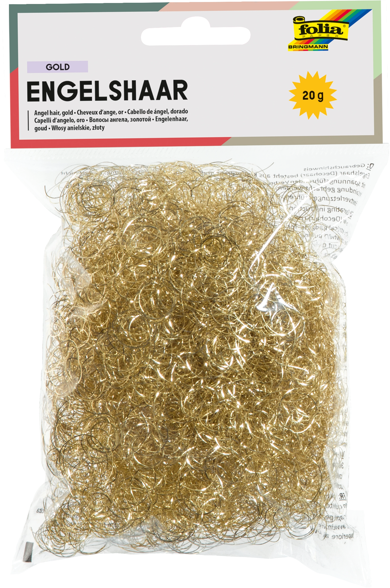 Engelshaar, Gold, Ø 0,03 mm, 20 g