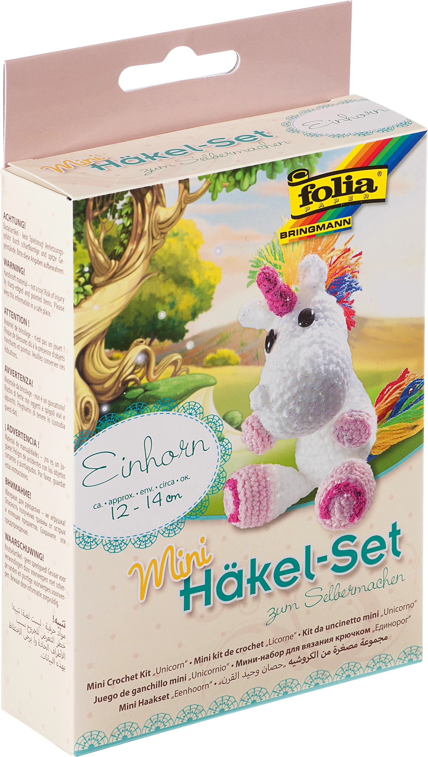 Mini Häkelsets, Einhorn, 1 Stück