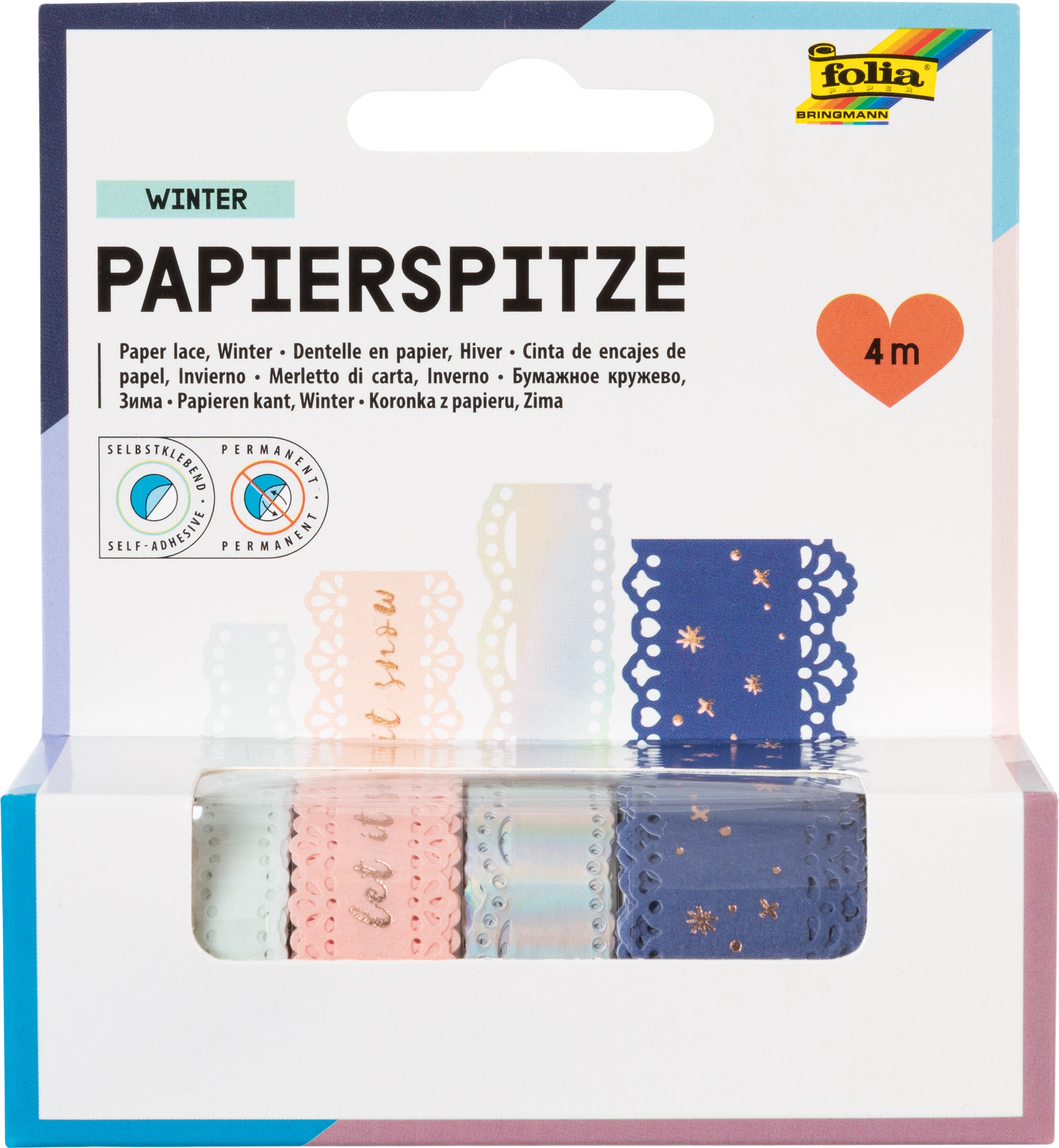 Papierspitze, Winter, 4x 1 m, 4 Rollen