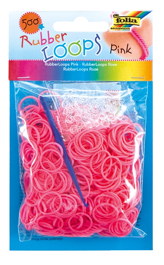 Rubber Loops, Pink, 500 Stück