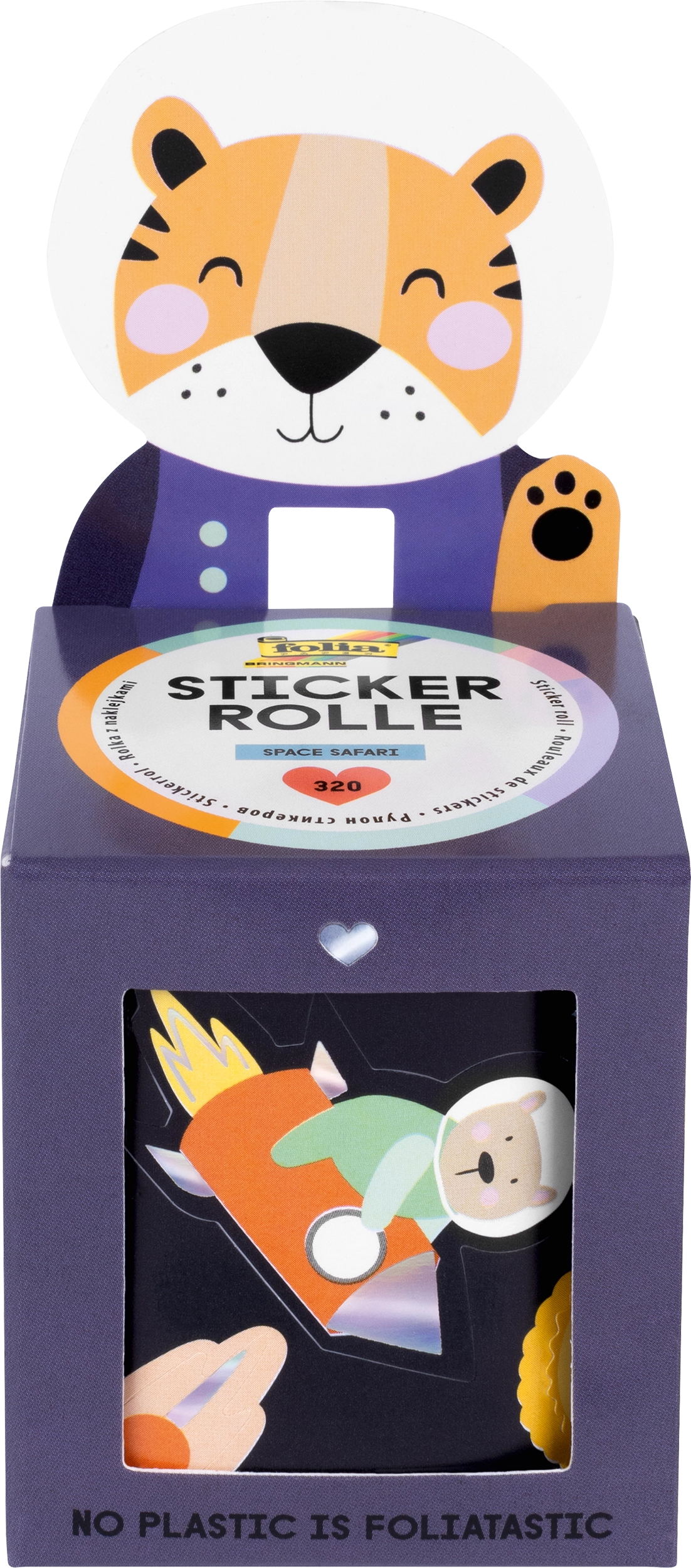 Stickerrolle, Weltraum Safari, 320 Sticker