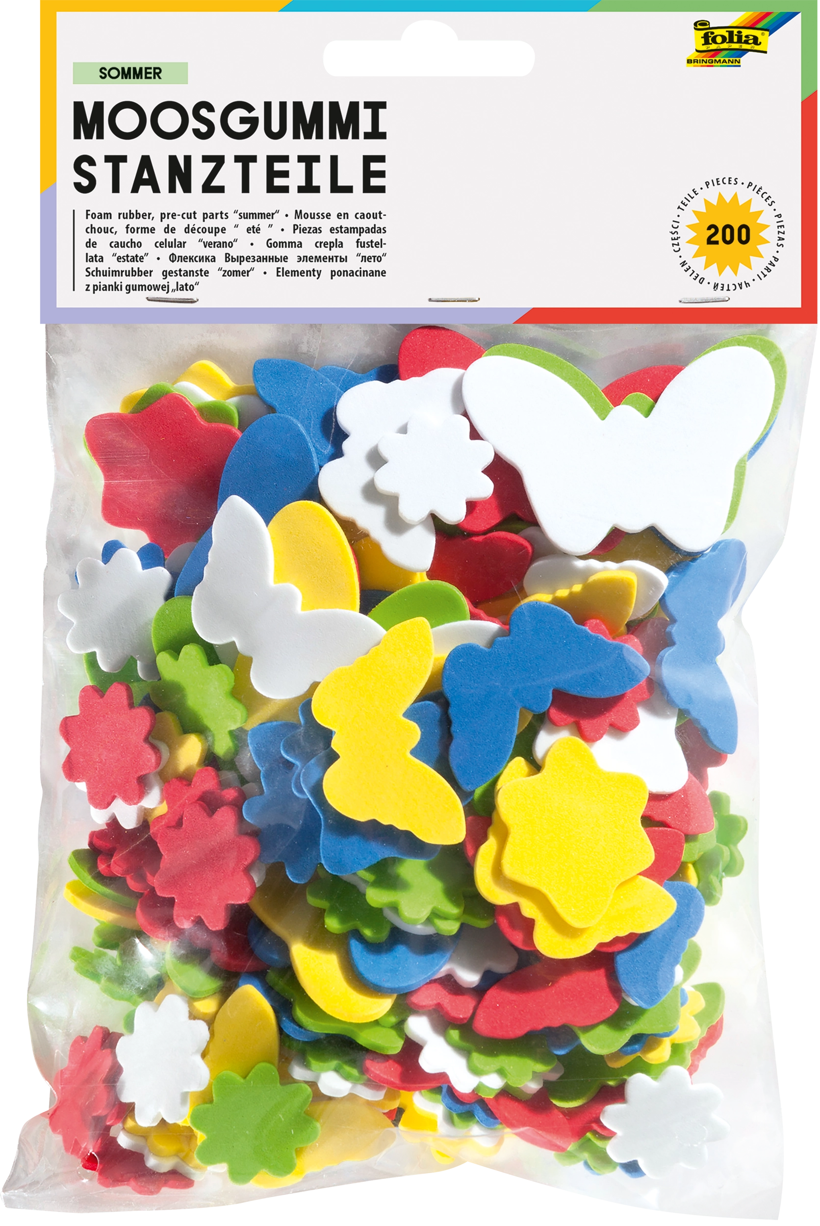 Foam Rubber Die-Cuts, Summer, 200 parts