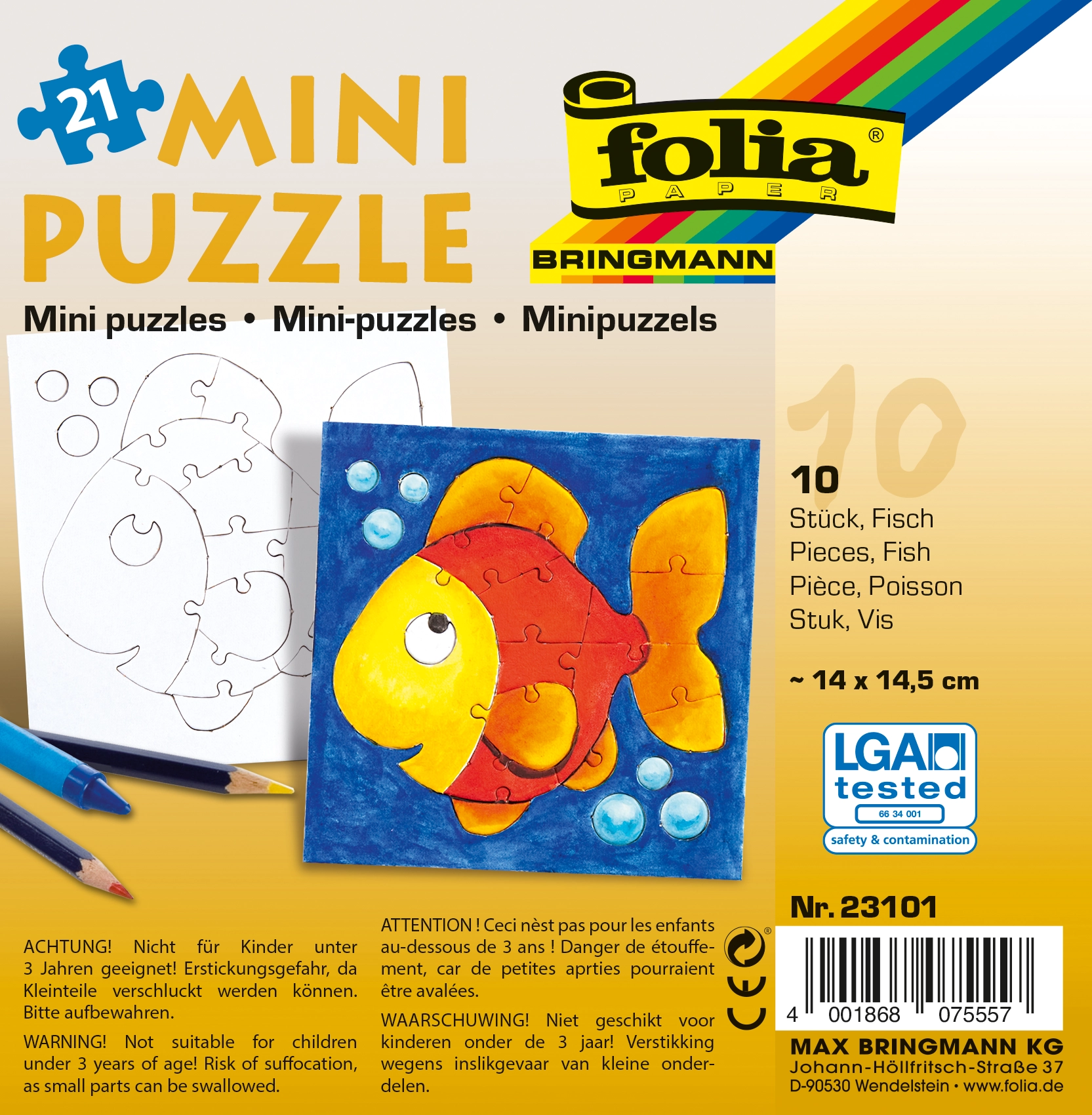 Mini Puzzle, Fisch, 21 Teile