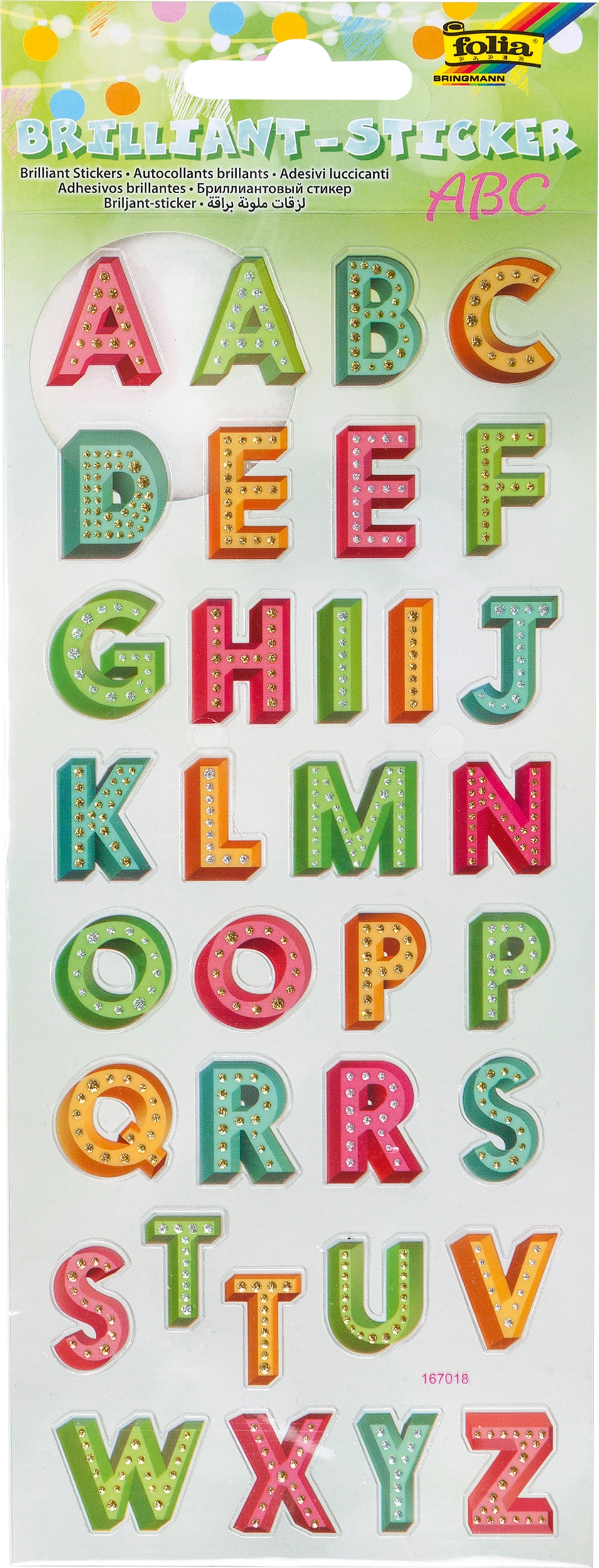 Brillant-Sticker, ABC, 34 Sticker, 1 Blatt