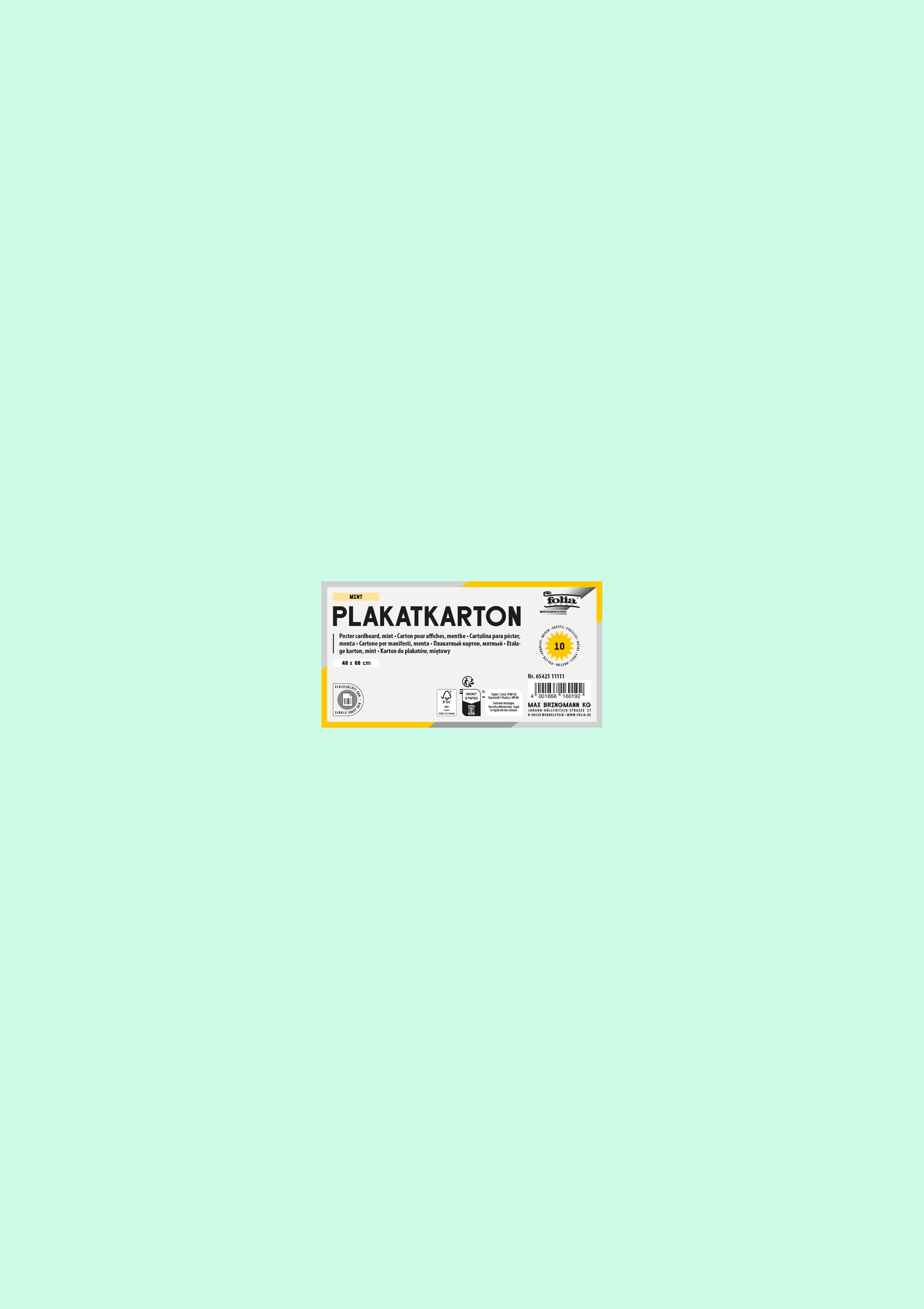 Plakatkarton, Mint