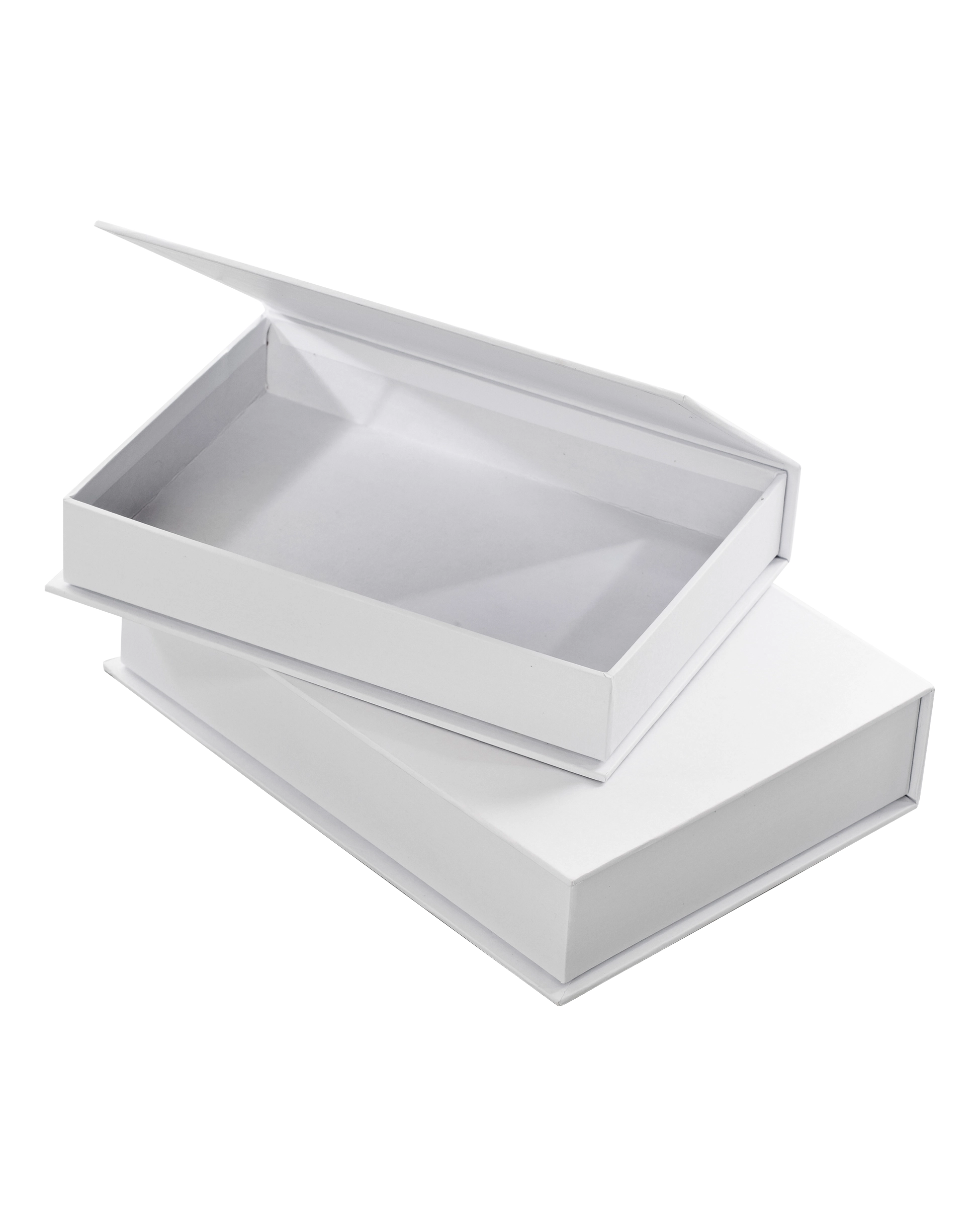 Klappdeckel-Boxen, Weiß, 2 Stück