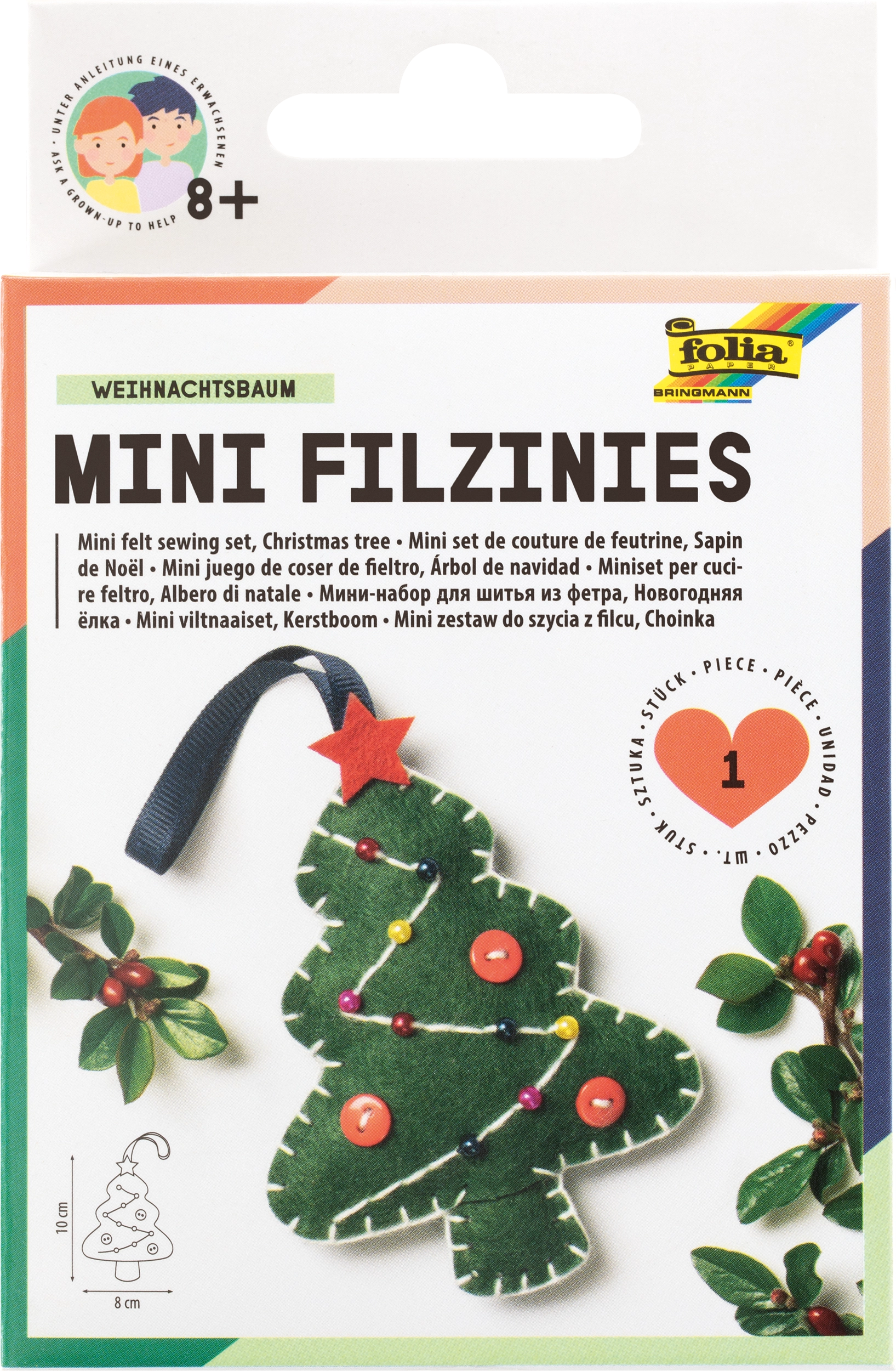 Mini Filzinies, Christbaum, 21 Teile