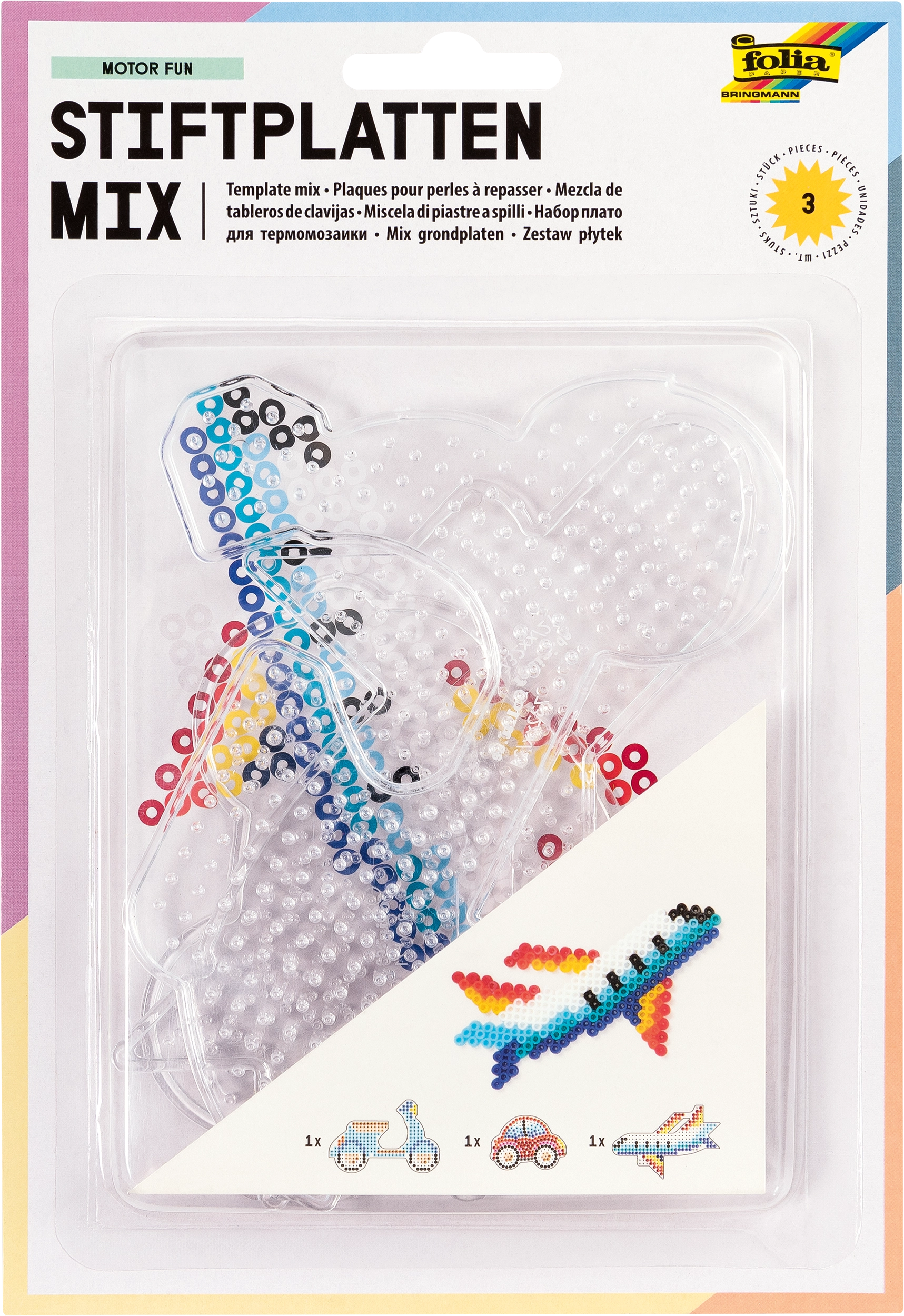 Stiftplatten Mix, Motor Fun, 3 Stück