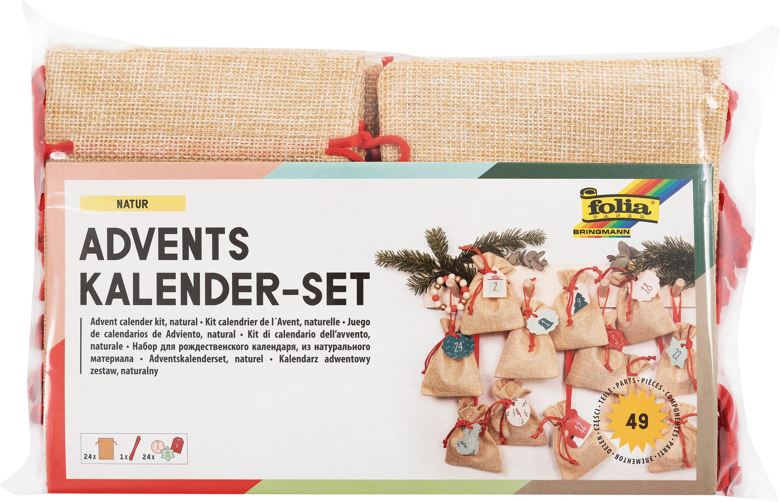 Adventskalender-Set, Natur, 49 Teile