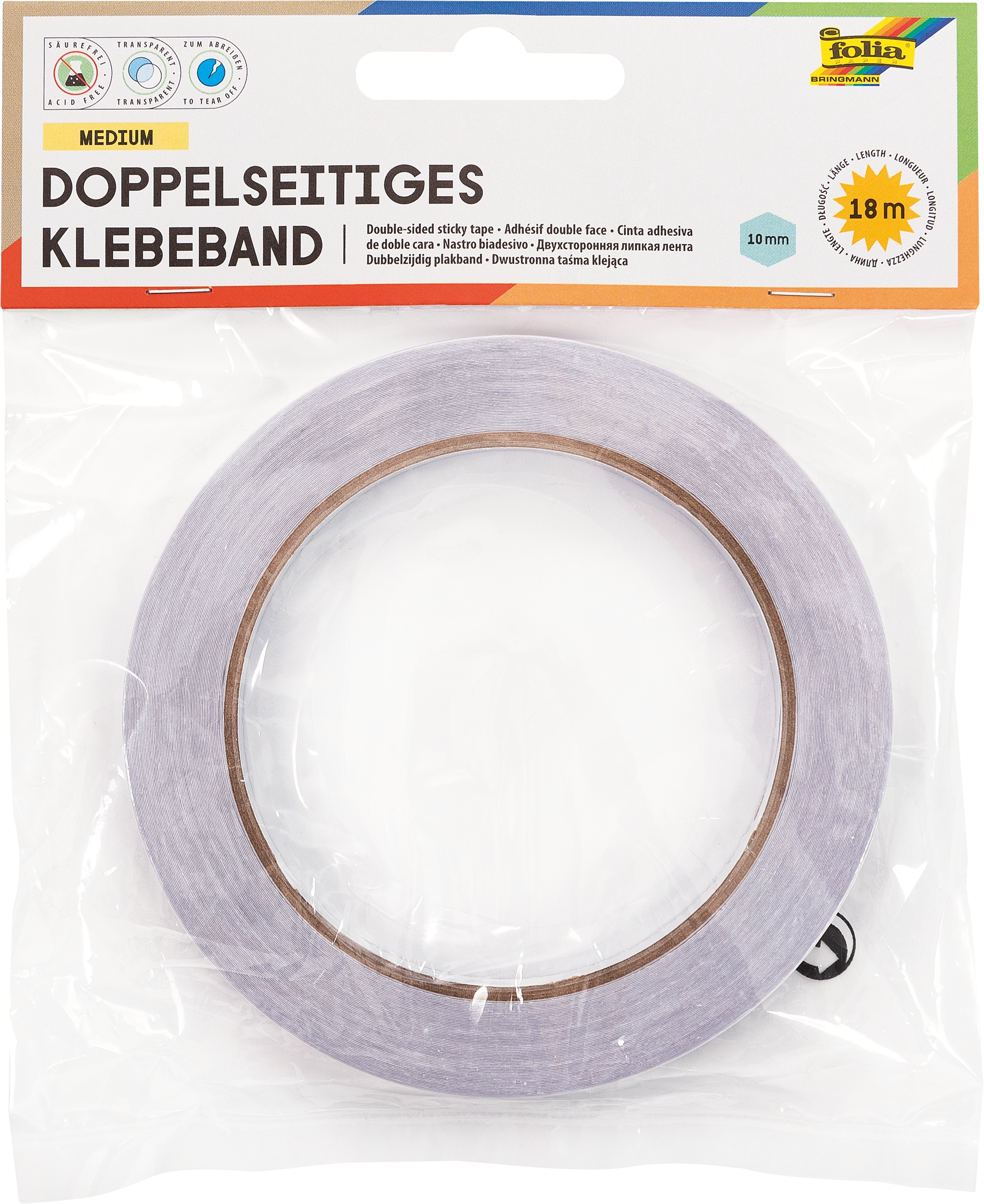Doppelseitiges Klebeband, Medium, 1 Rolle