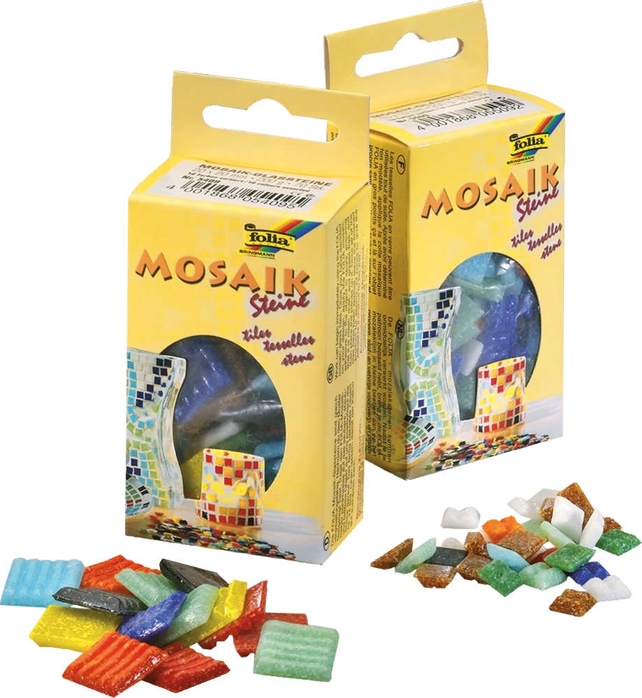 Mosaik-Glassteine, Mix Bunt, 20 x 20 mm, 70 Stück
