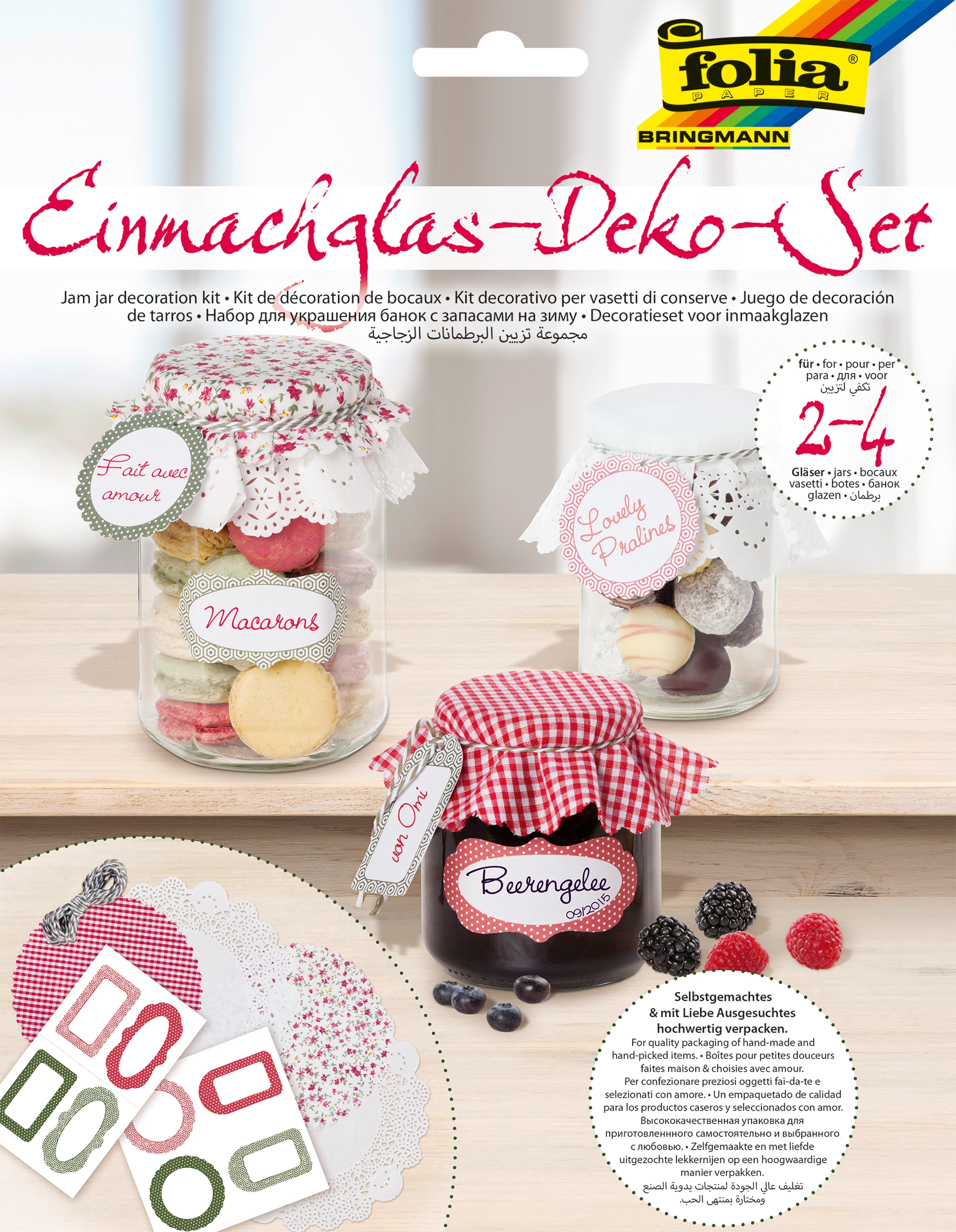 Einmachglas-Deko-Set, Rot &  & Grün, 13 Teile
