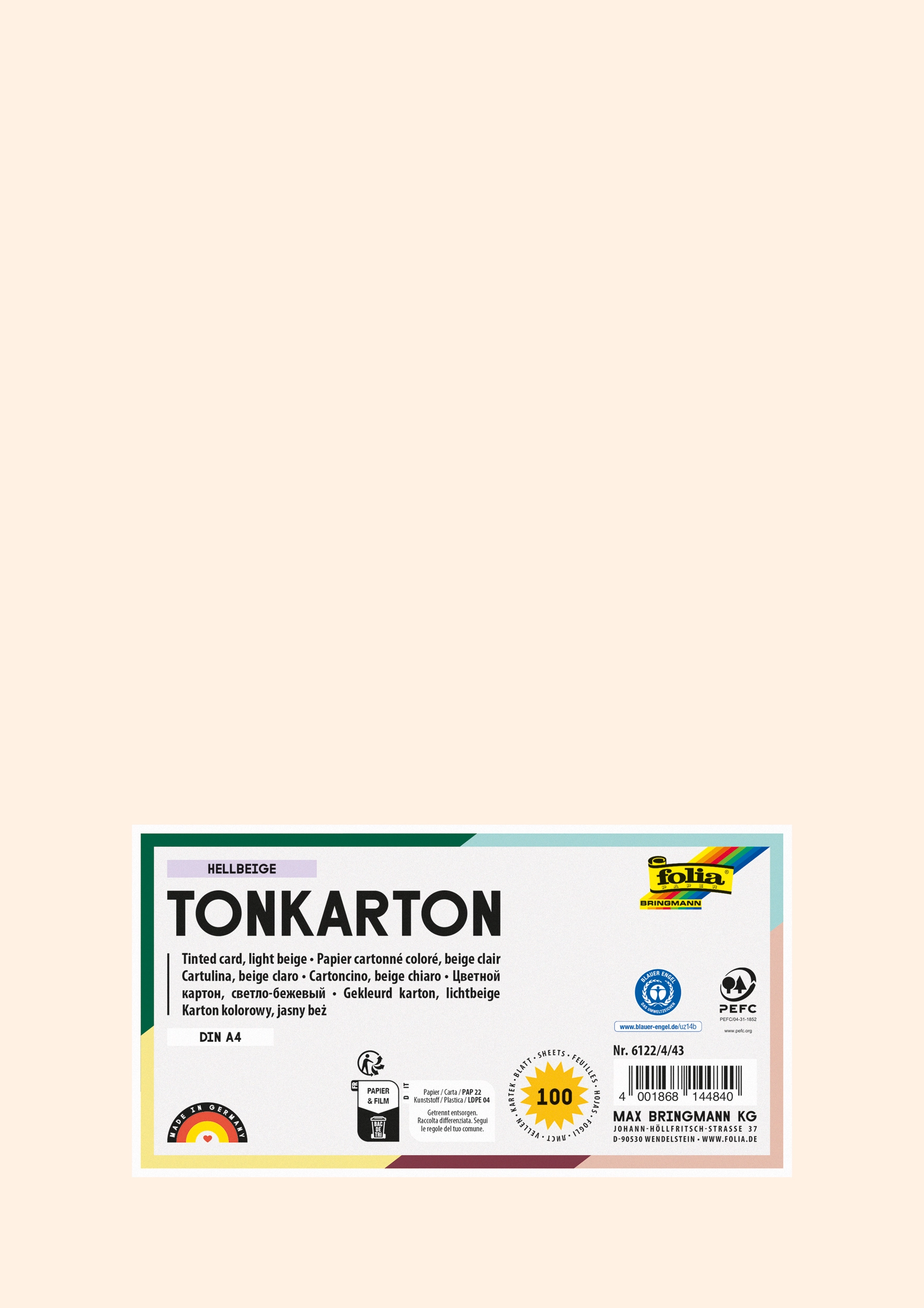 Tonkarton, Hellbeige