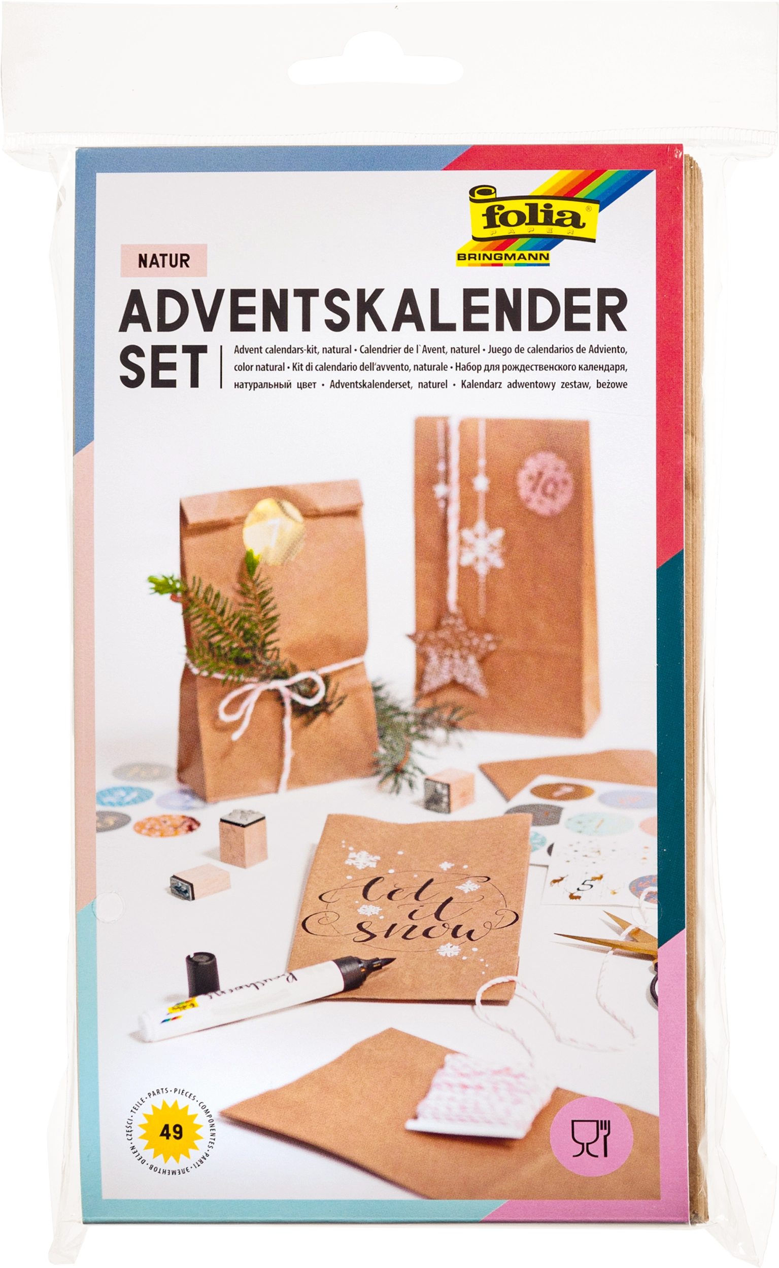 Adventskalender-Set, Natur, 49 Teile