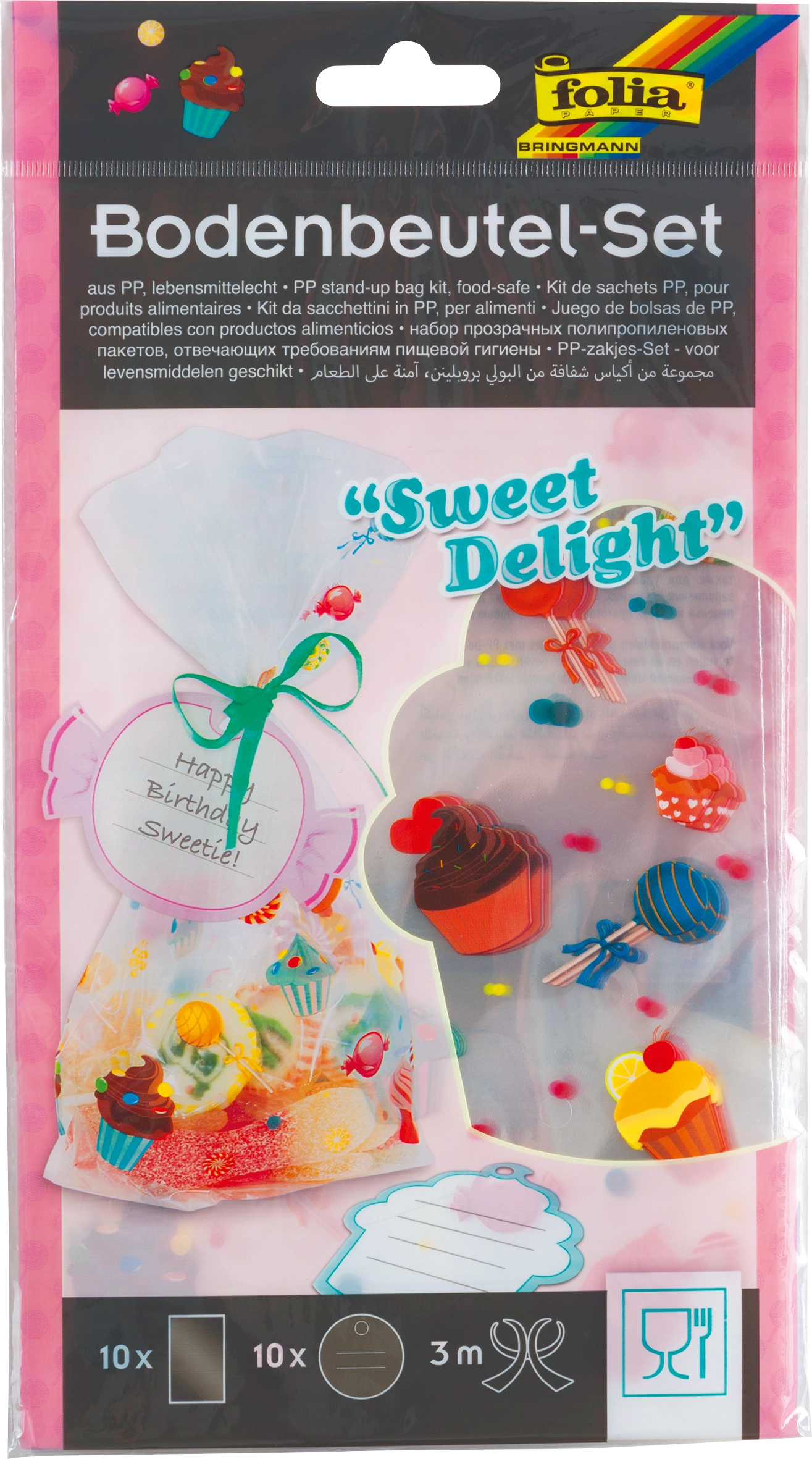 Bodenbeutel-Set, Sweet Delight, 14,5 x 23,5 cm, 10 Stück