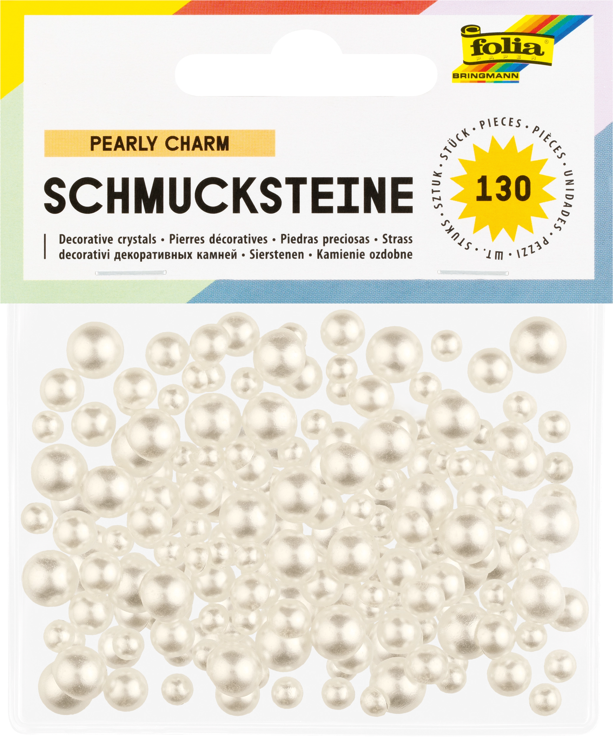 Schmucksteine, Pearly Charm, 130 Stück