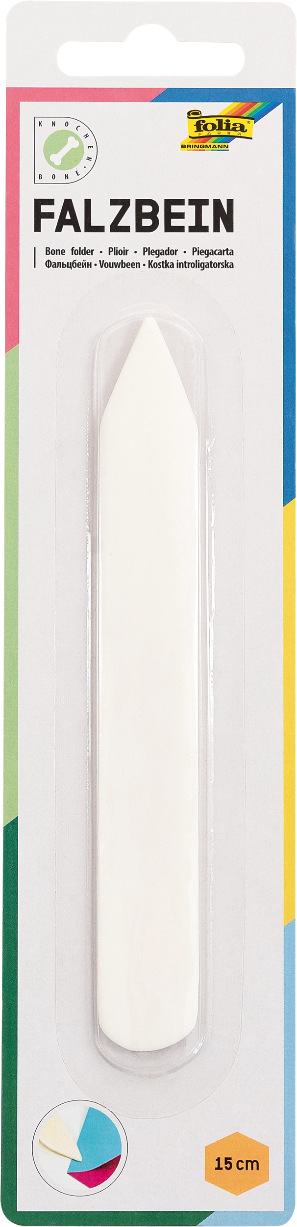 Falzbein, Weiß, 15 cm, 1 Falzbein