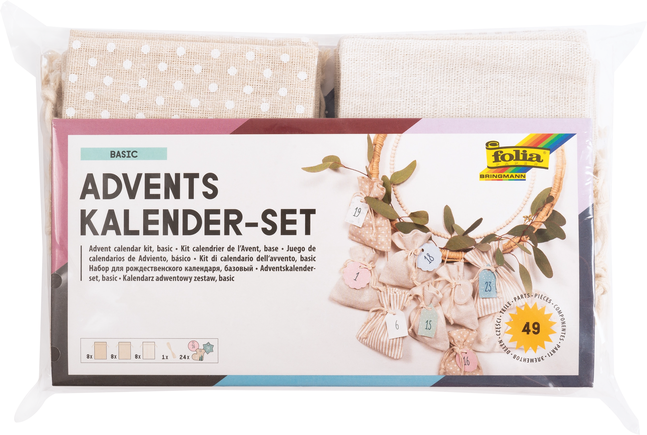 Adventskalender-Set, Basic, 49 Teile