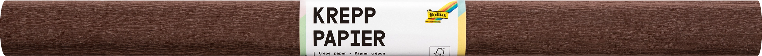 Crepe Paper, Chocolate Brown, 50 x 250 cm, 32 g/m², 10 rolls