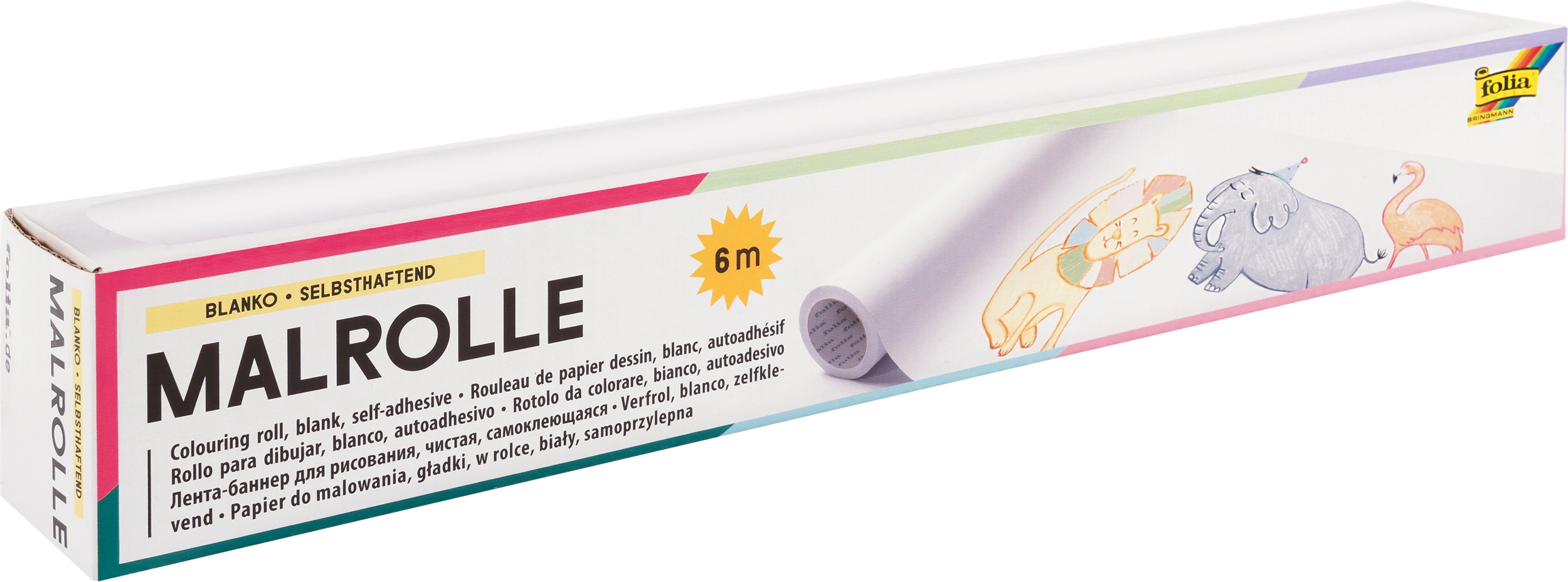 Colouring Roll, White, Blank, 30 cm x 6 m