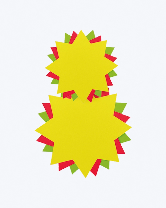 Advertising Symbols, Star Mini, Fluorescent Red, 18 cm, 20 pieces