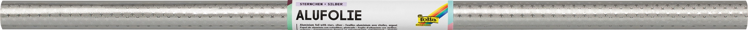 Alufolie Beidseitig Mit Sternchen, Silber / Silber, mit Sternchen, 50 x 78 cm, 1 Rolle