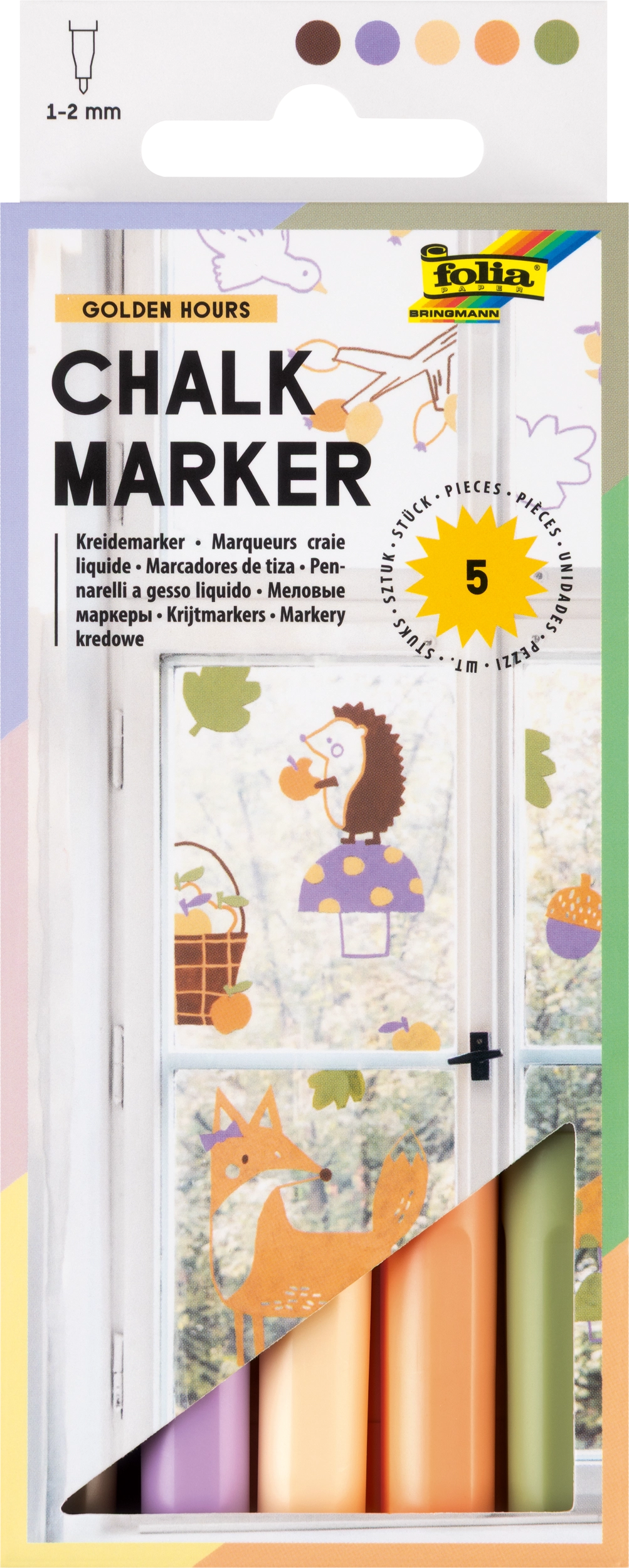 Chalkmarker, Golden Hours, 5 pieces