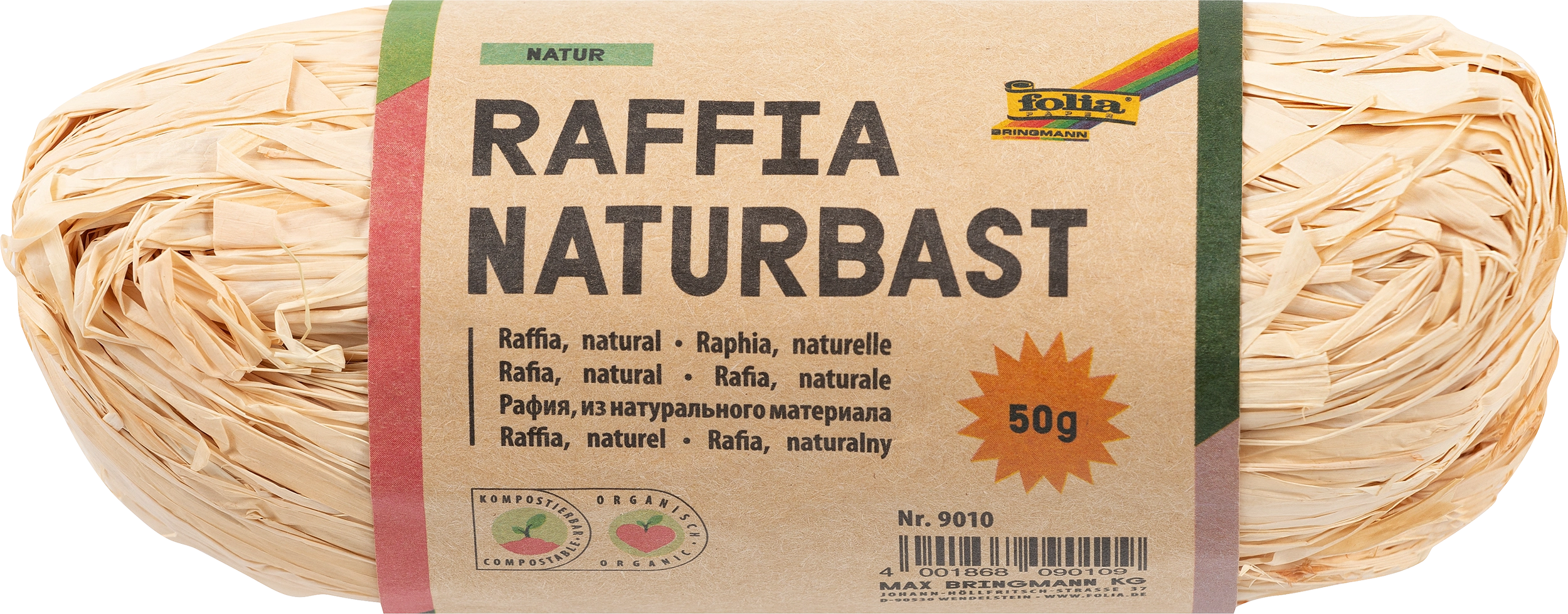 Raffia-Naturbast, Natur, 1 Stück