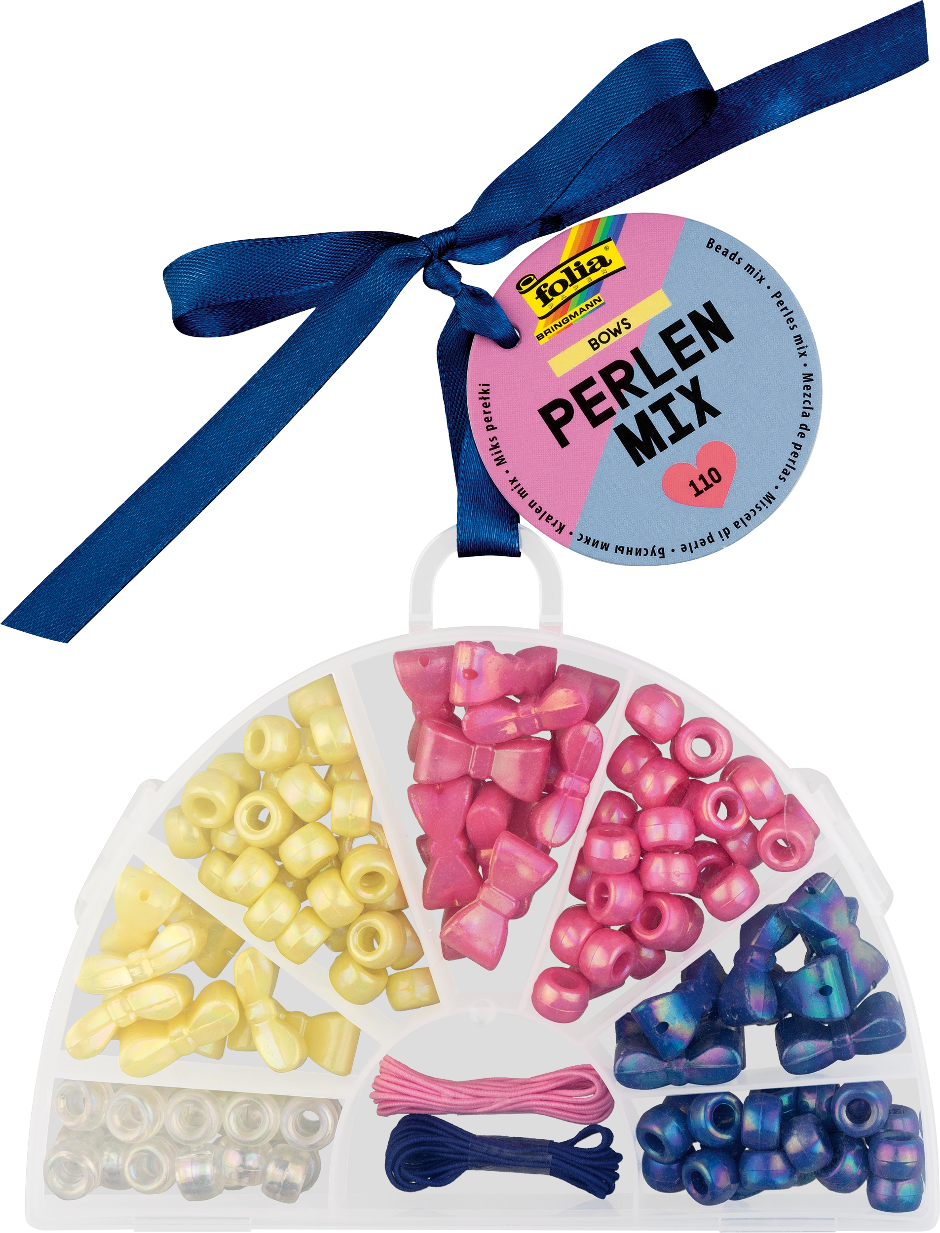 Beads Mix, Bows, 110 pieces