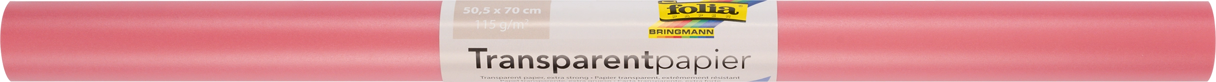 Transparentpapier , Rosa, 50,5 x 70,0 cm, 115g/m², 5 Rollen
