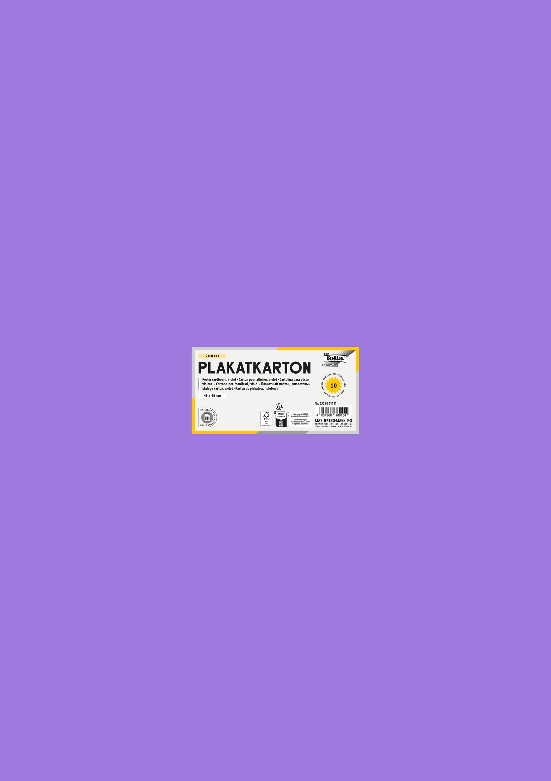 Plakatkarton, Violett