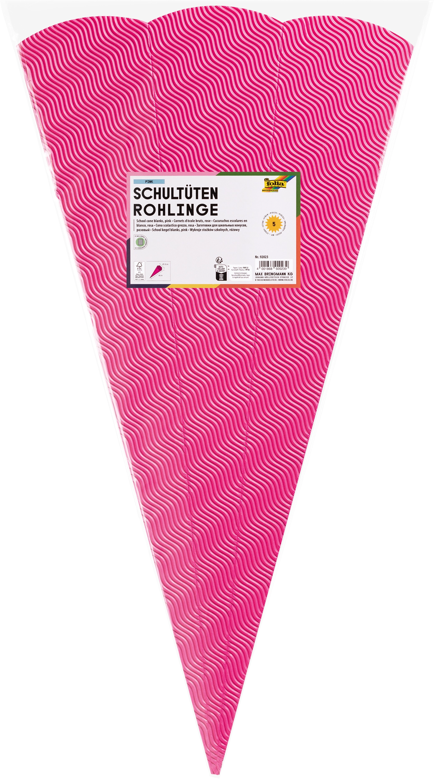 Schultüten aus 3D zum Stecken, 68cm