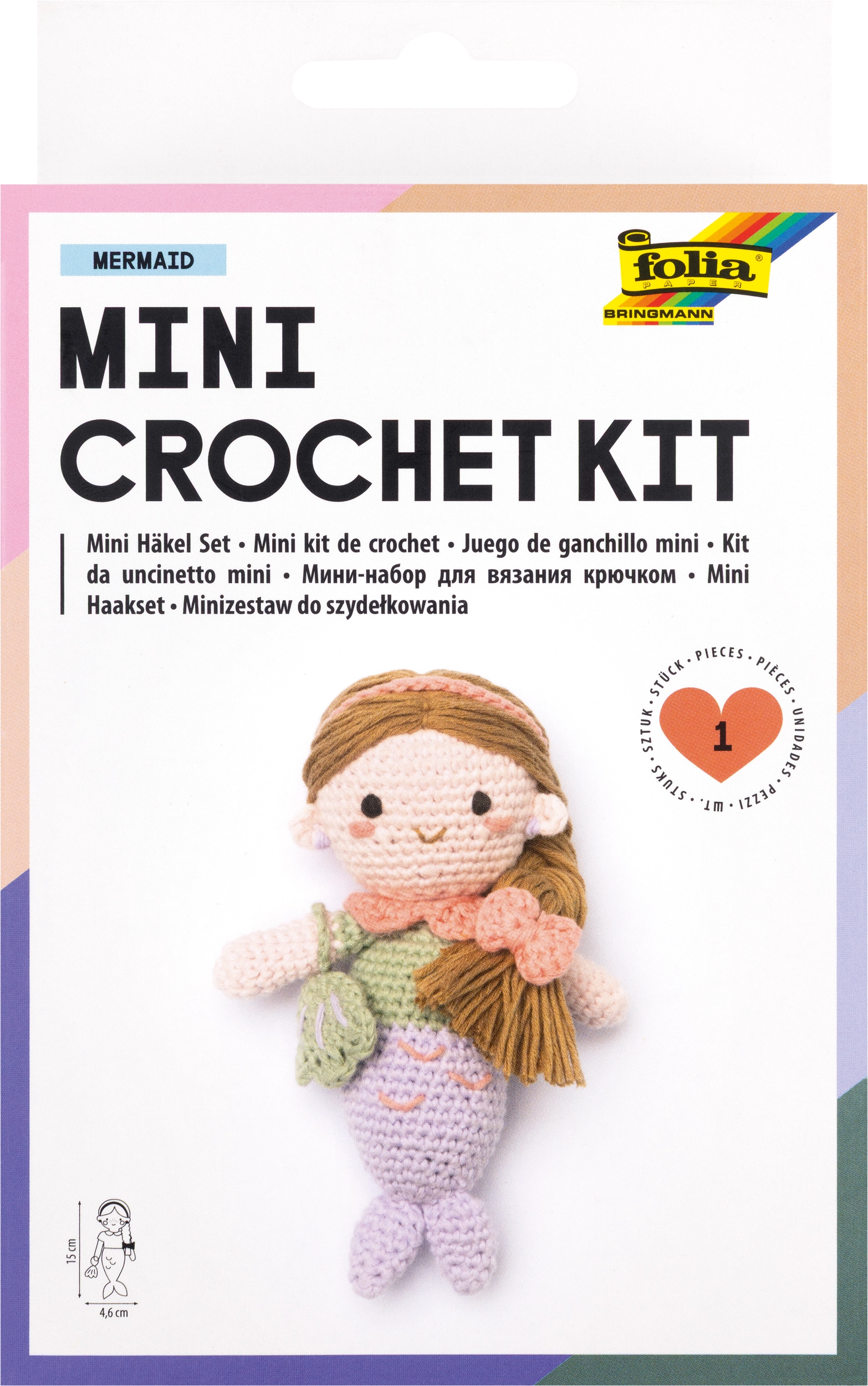 Mini-Häkelset, Meerjungfrau, 1 Stück