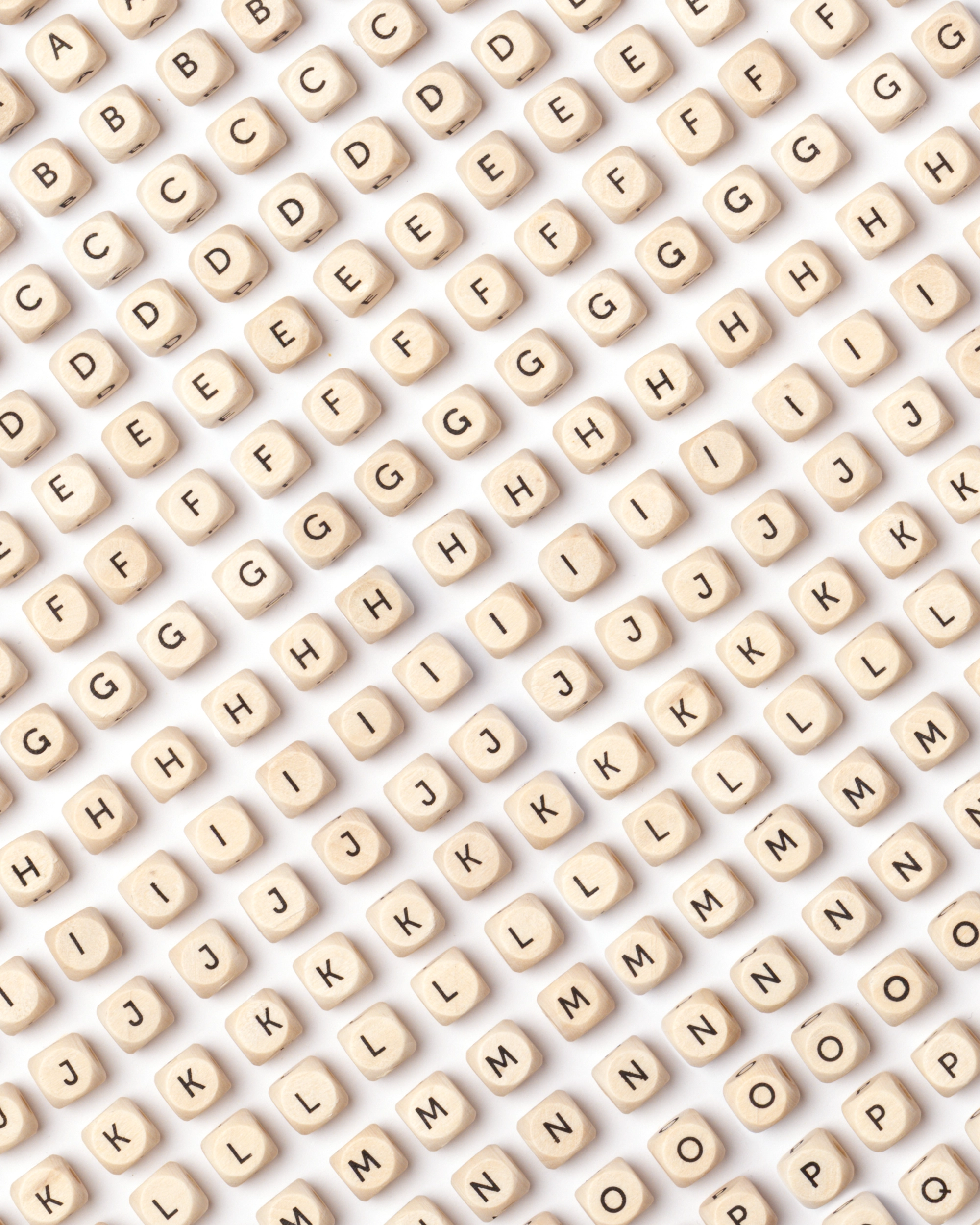 Letter Beads, Jumbo, Wood, 800 pieces