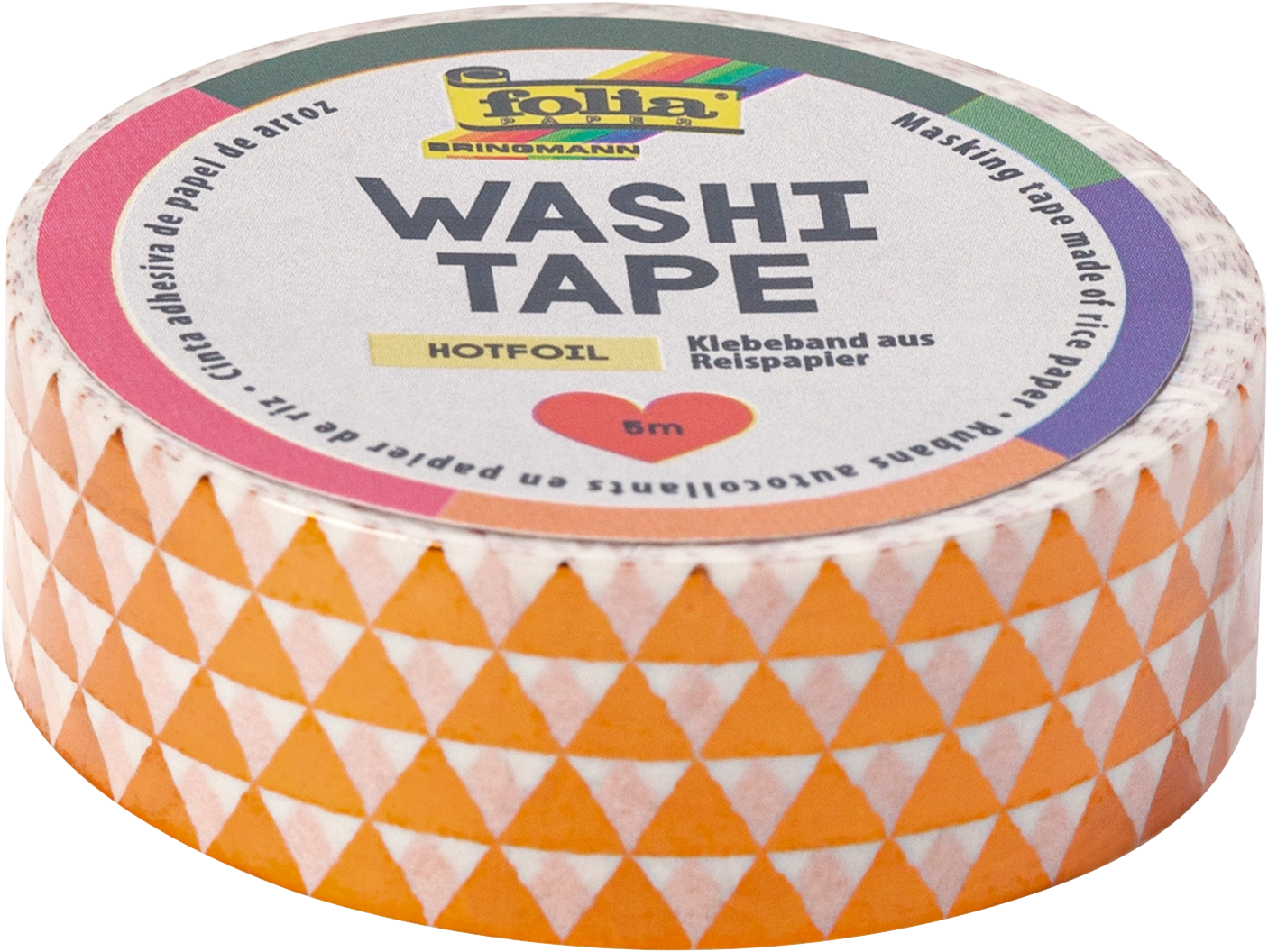 Washi Tape, Kupfer Dreieck, 5 m, 1 Rolle