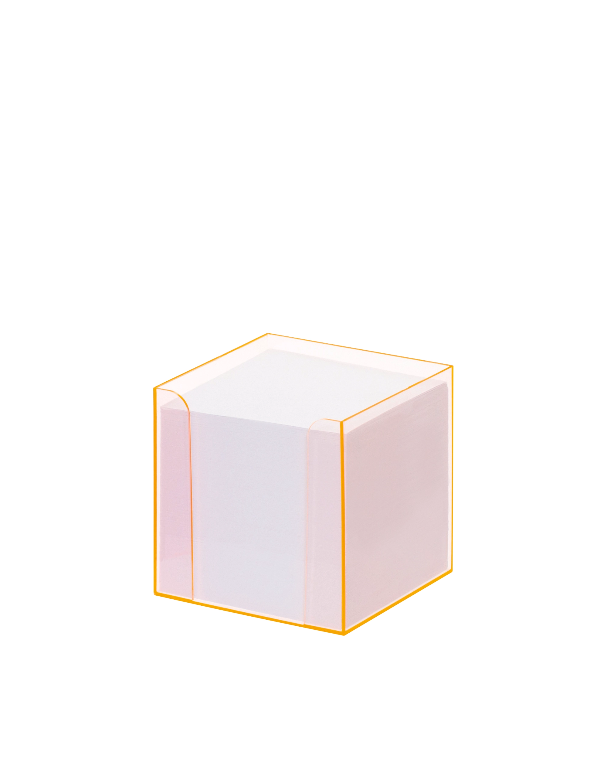 Notizbox Luxbox, Orange, 9 x 9 cm, 800 Blatt