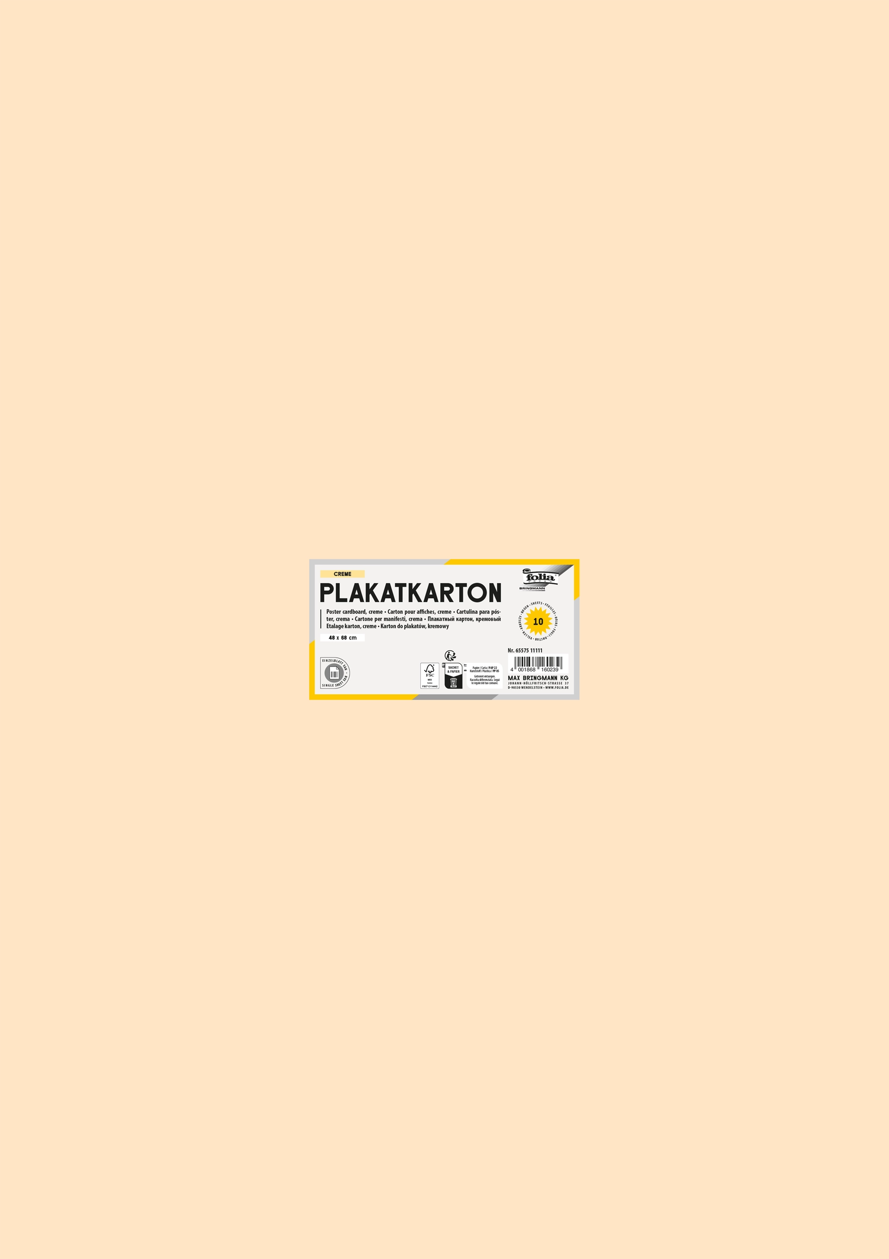 Plakatkarton, Creme