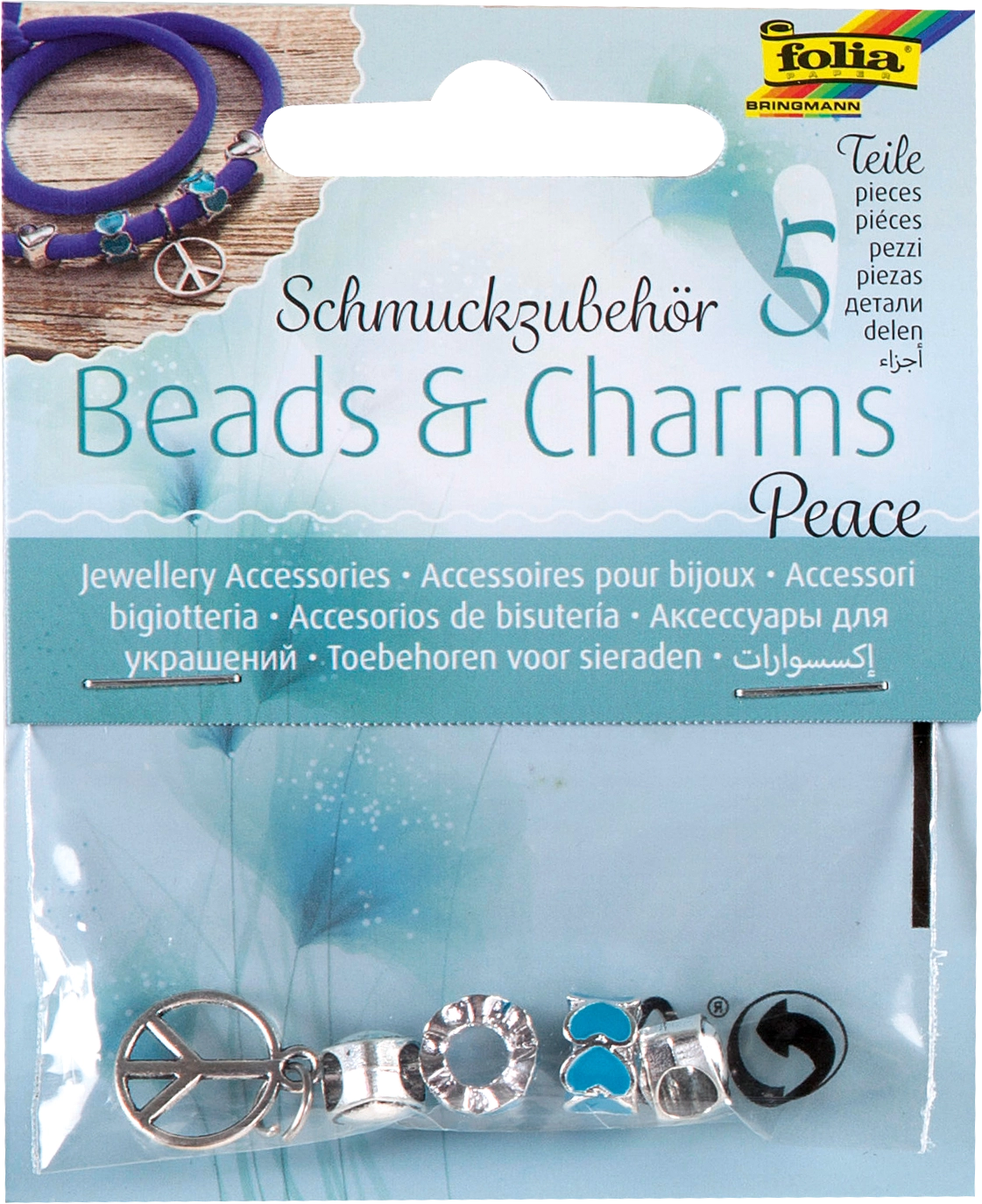 Charms, Peace, 5 Stück