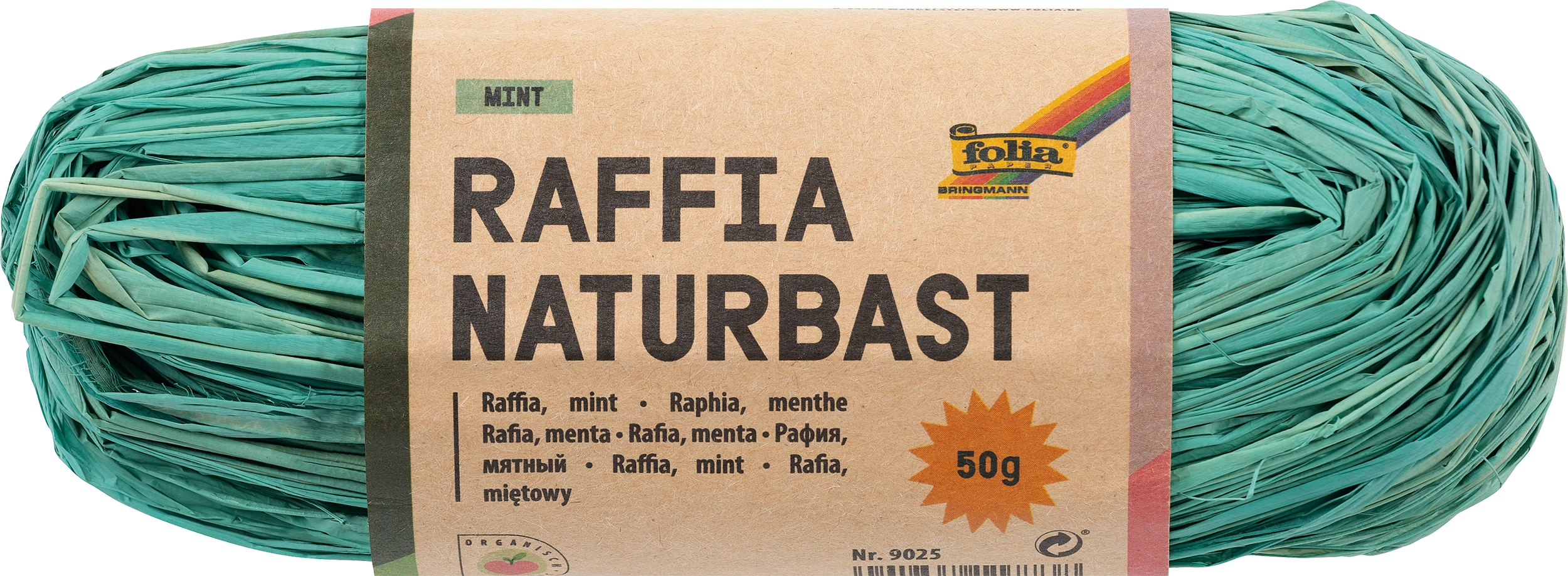 Raffia-Naturbast, Mint, 1 Stück