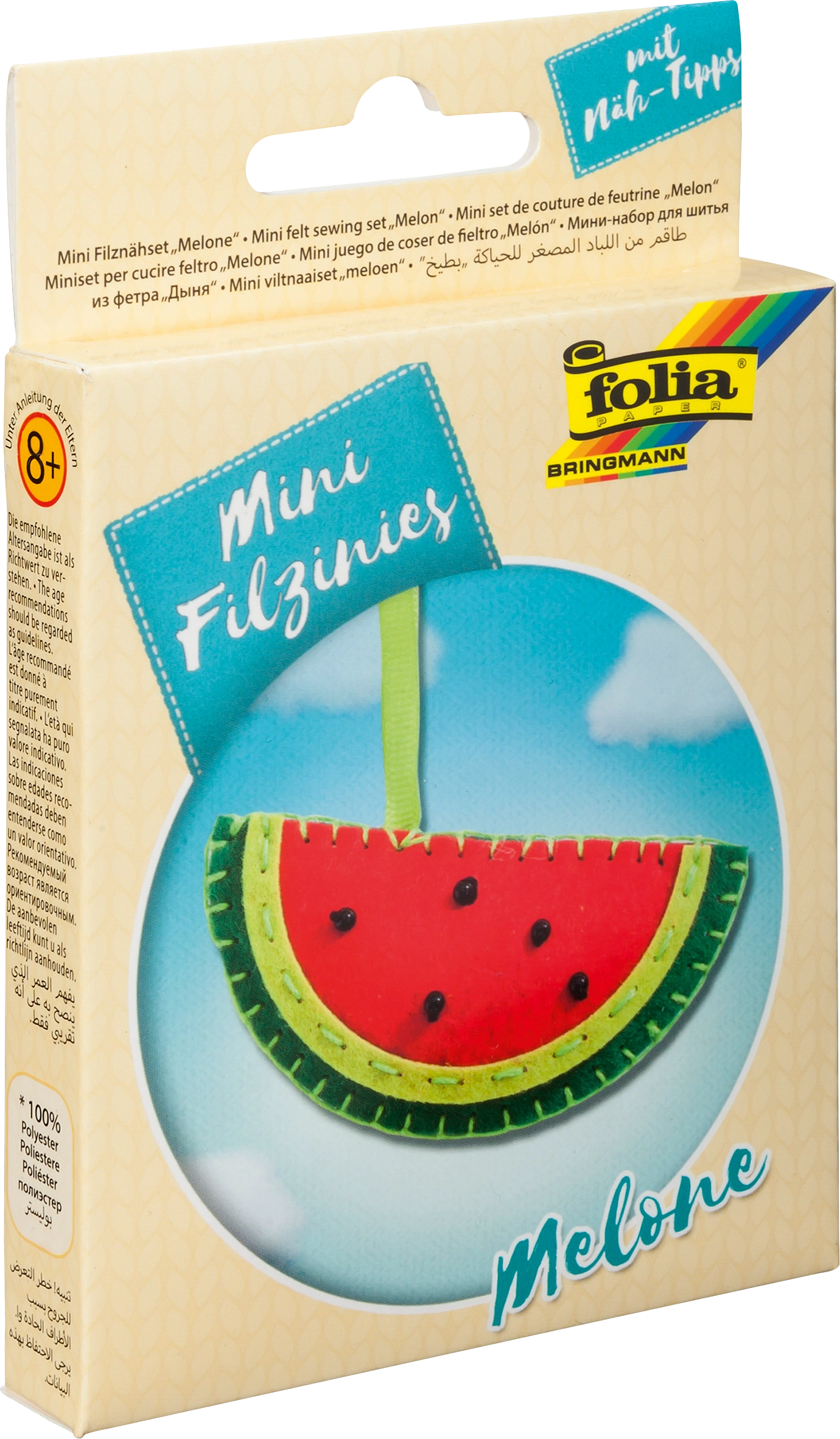 Mini Felt-Sewing-Set , Melon, 14 parts