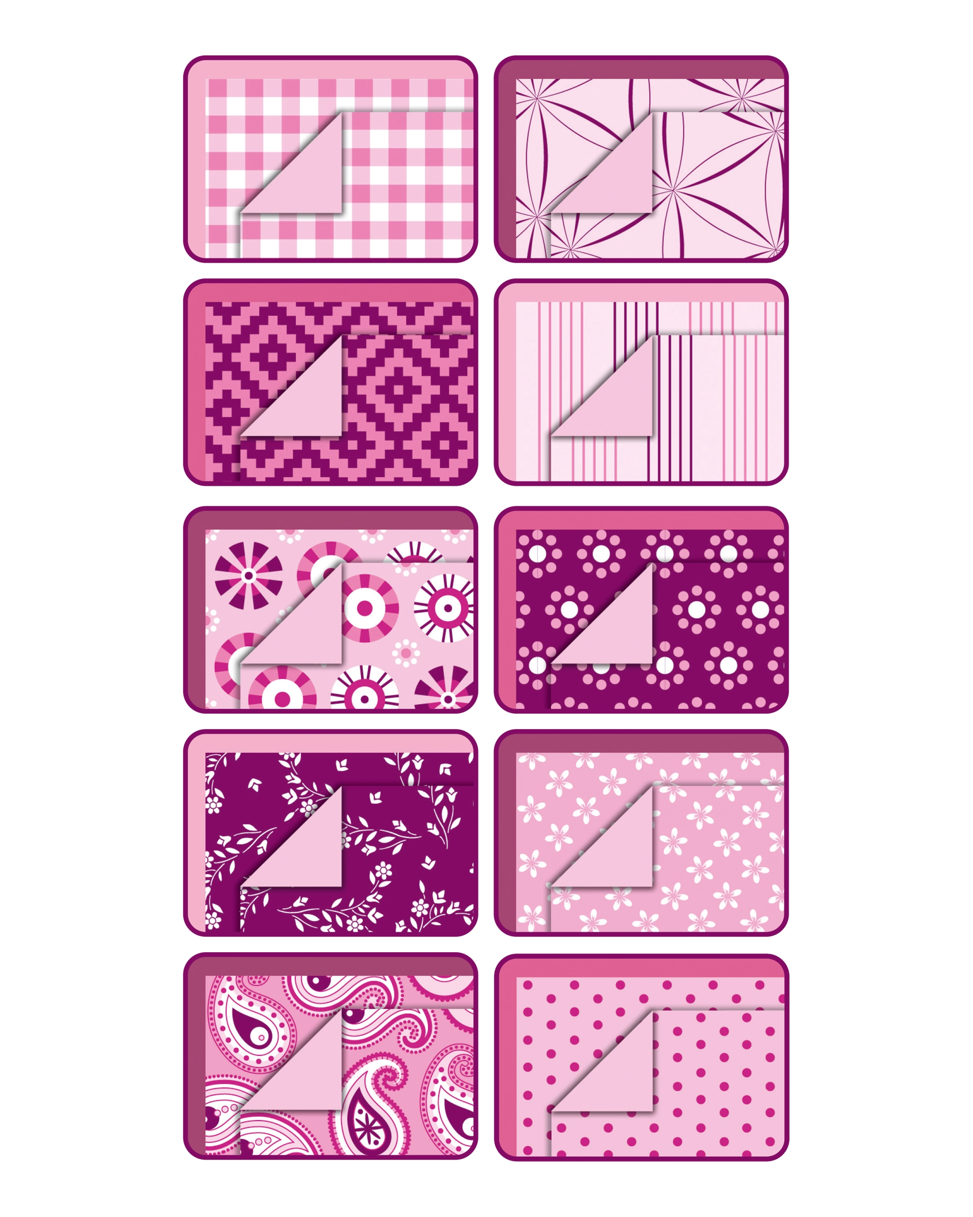 Motif Pad, Basics, Pink, 24 x 34 cm, 80 g/m², 130 g/m²  270 g/m², 30 sheets